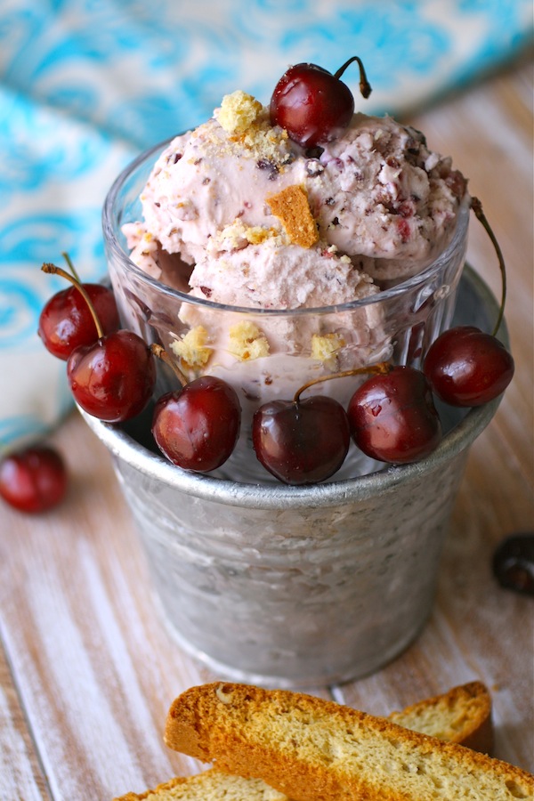 Cherryalmond Ricotta Ice Cream