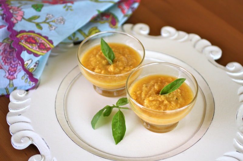 Yellow Heirloom Tomato Gazpacho makes a fabulous and flavorful appetizer for the summer season!