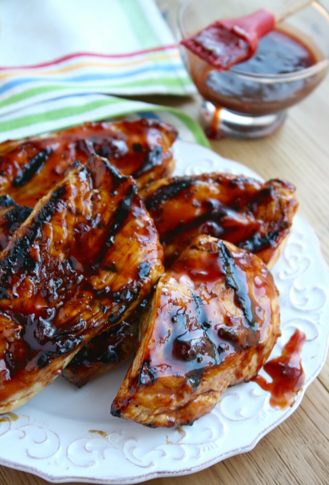 Grilled Chicken with Cherry-Chile Sauce is a fabulous summer dish