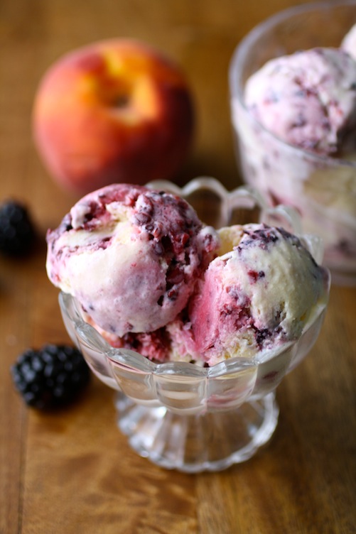 Peach, Lavender, and Blackberry Ice Cream is a treat you'll love this summer.