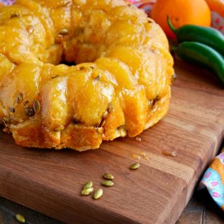 Orange-Jalapeño Monkey Bread with Pepitas makes a fun treat with unexpected flavors!
