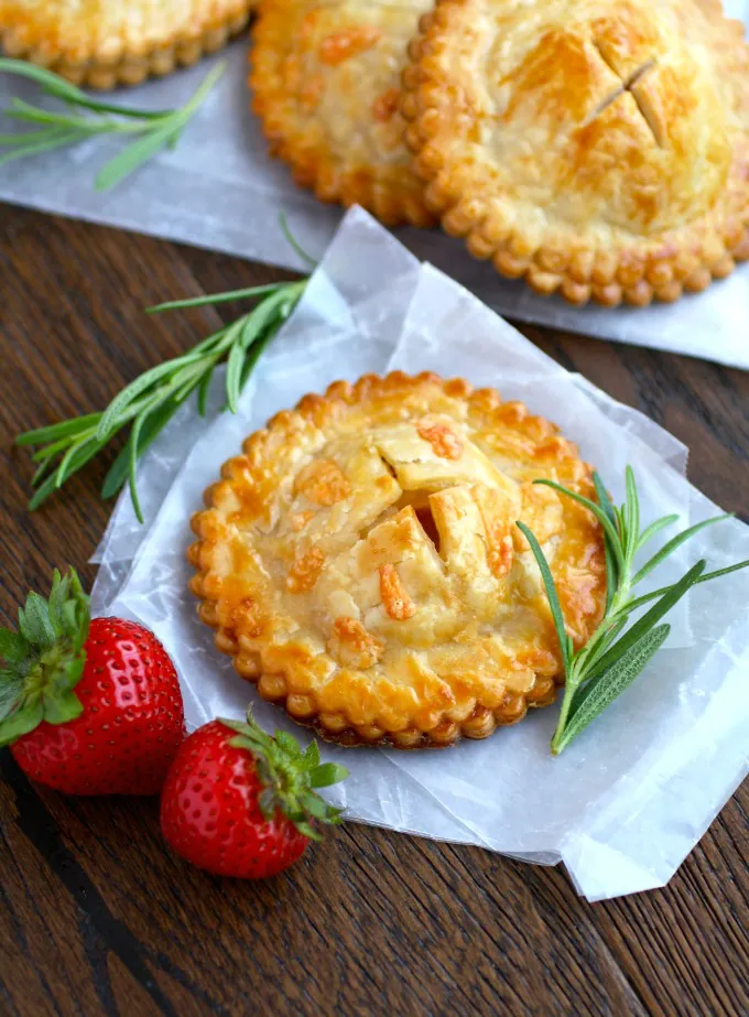 Ham & Havarti Hand Pies with Rosemary-Mustard Aioli are a fabulous twist on a sandwich, with flavorful ingredients!