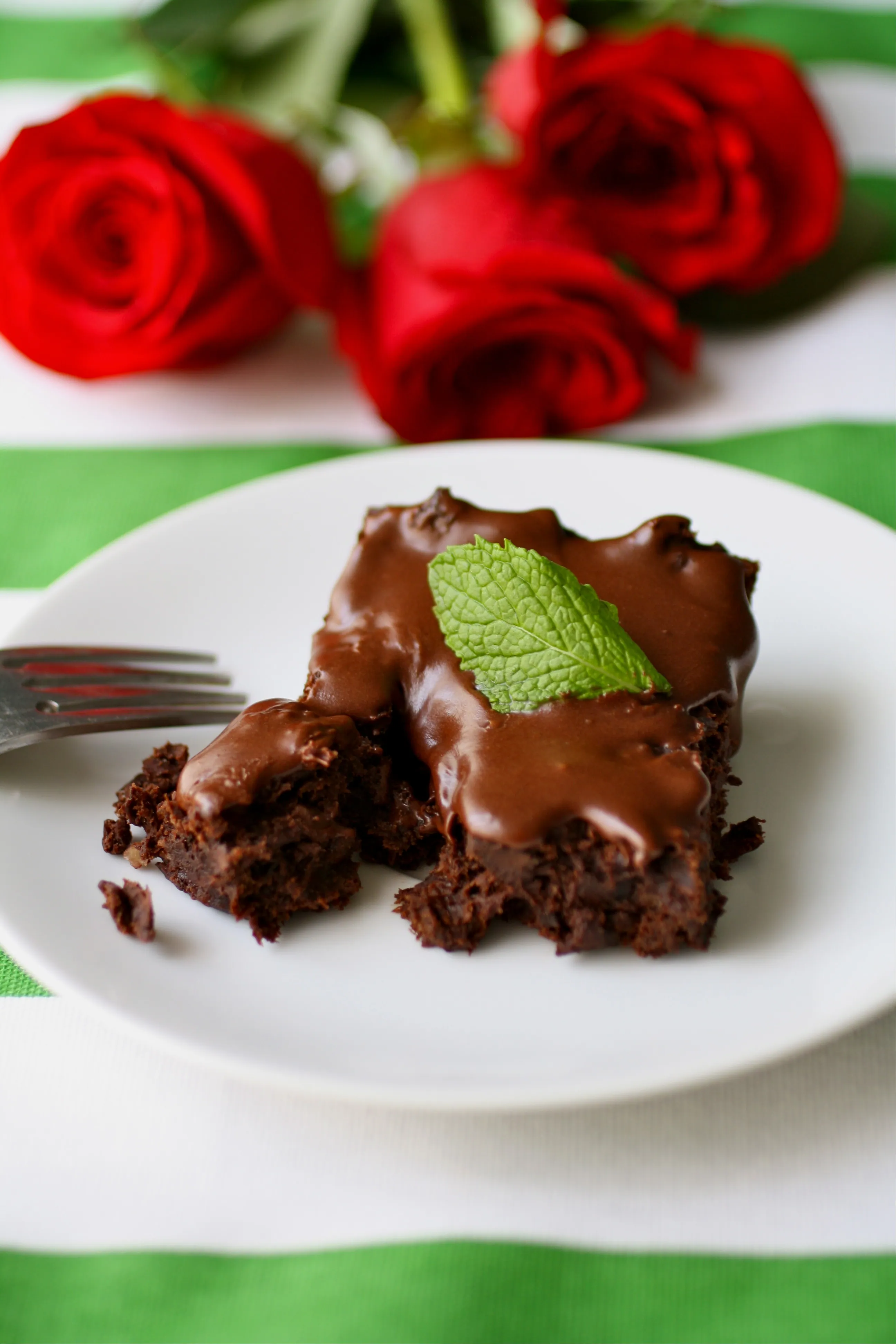 Frosted Mint Julep Black Bean Brownies (dairy free)