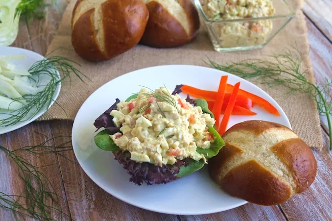Tuna and Egg Salad with Fennel is a tasty dish fit for bread or salad greens