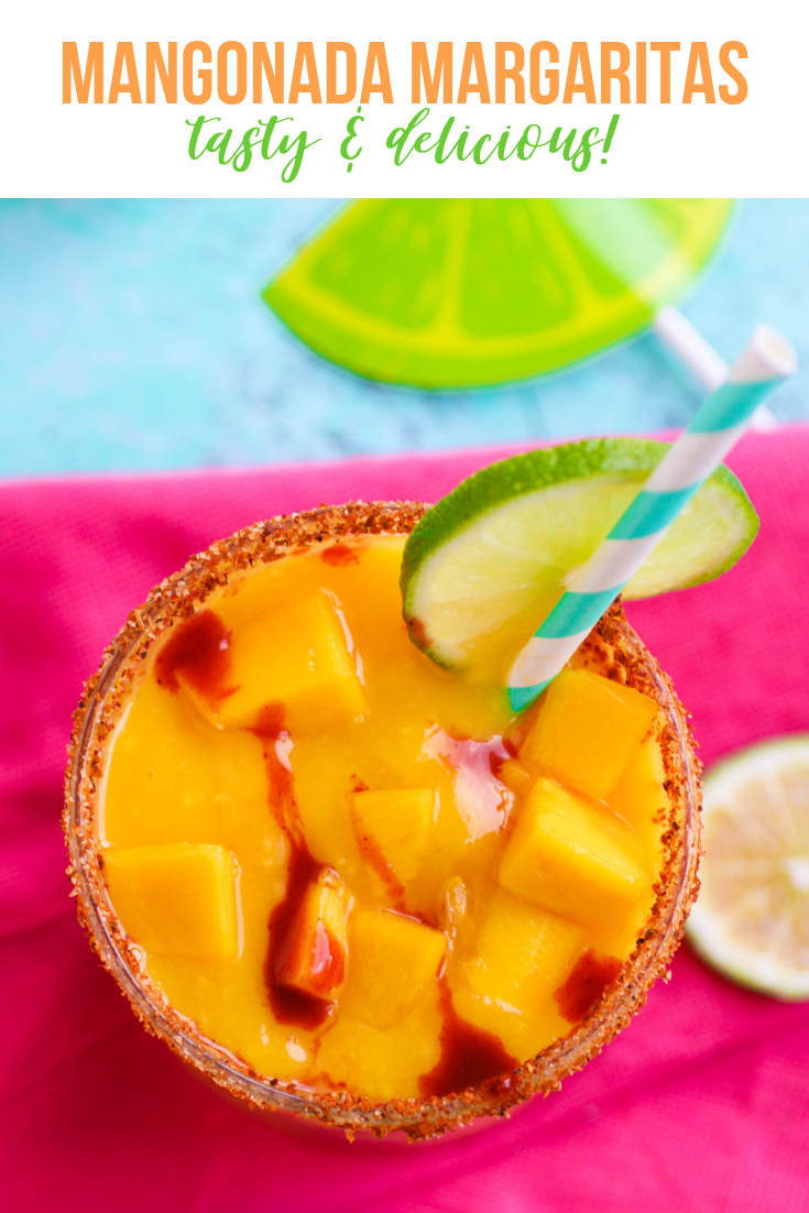 Mangonada Margaritas are a Mexican-inspired drink that will definitely help beat the heat! Mangonada Margaritas are frozen, fruity, and festive for any party!