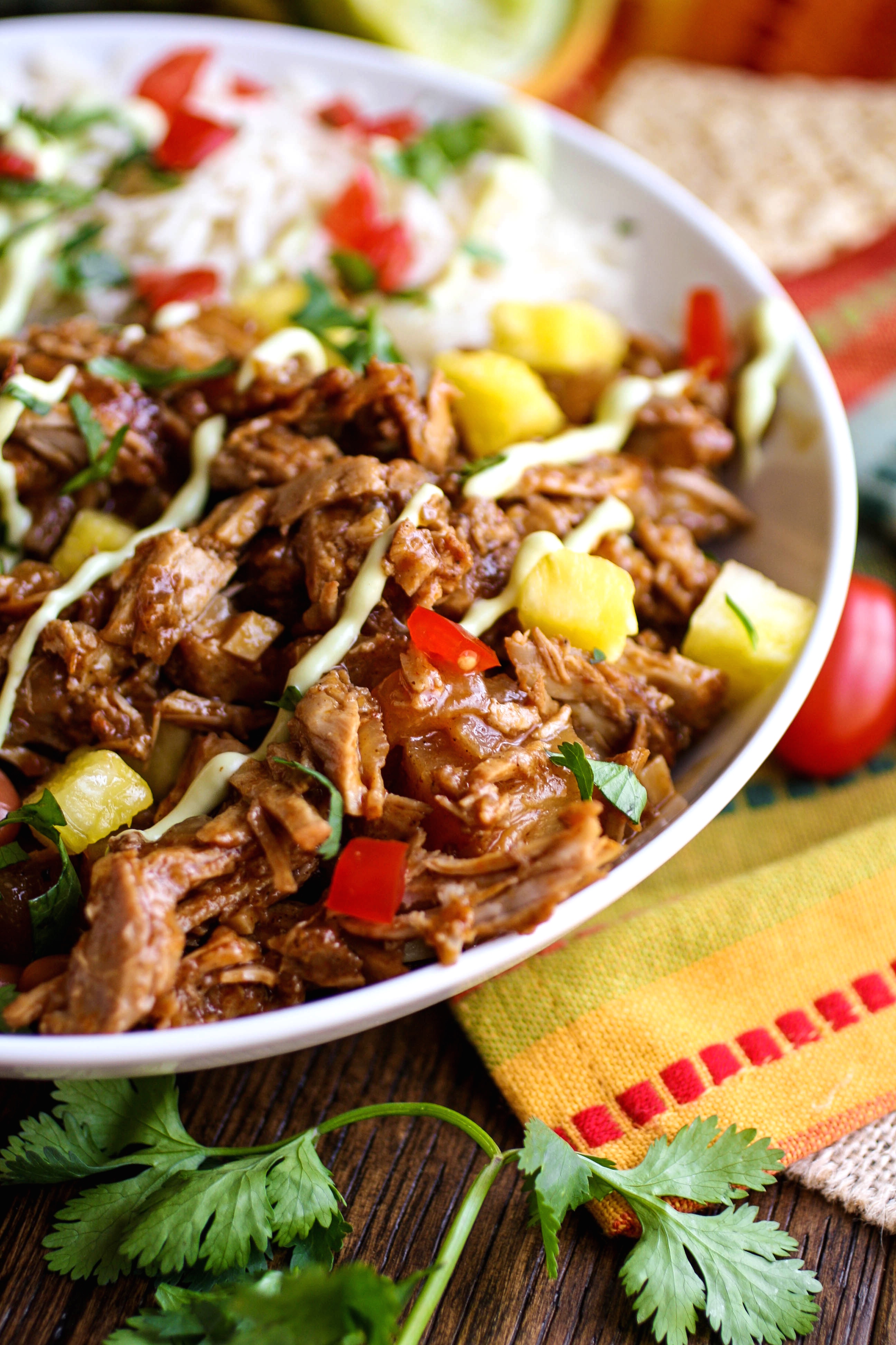 Pork al Pastor Bowls make a wonderful meal any night of the week