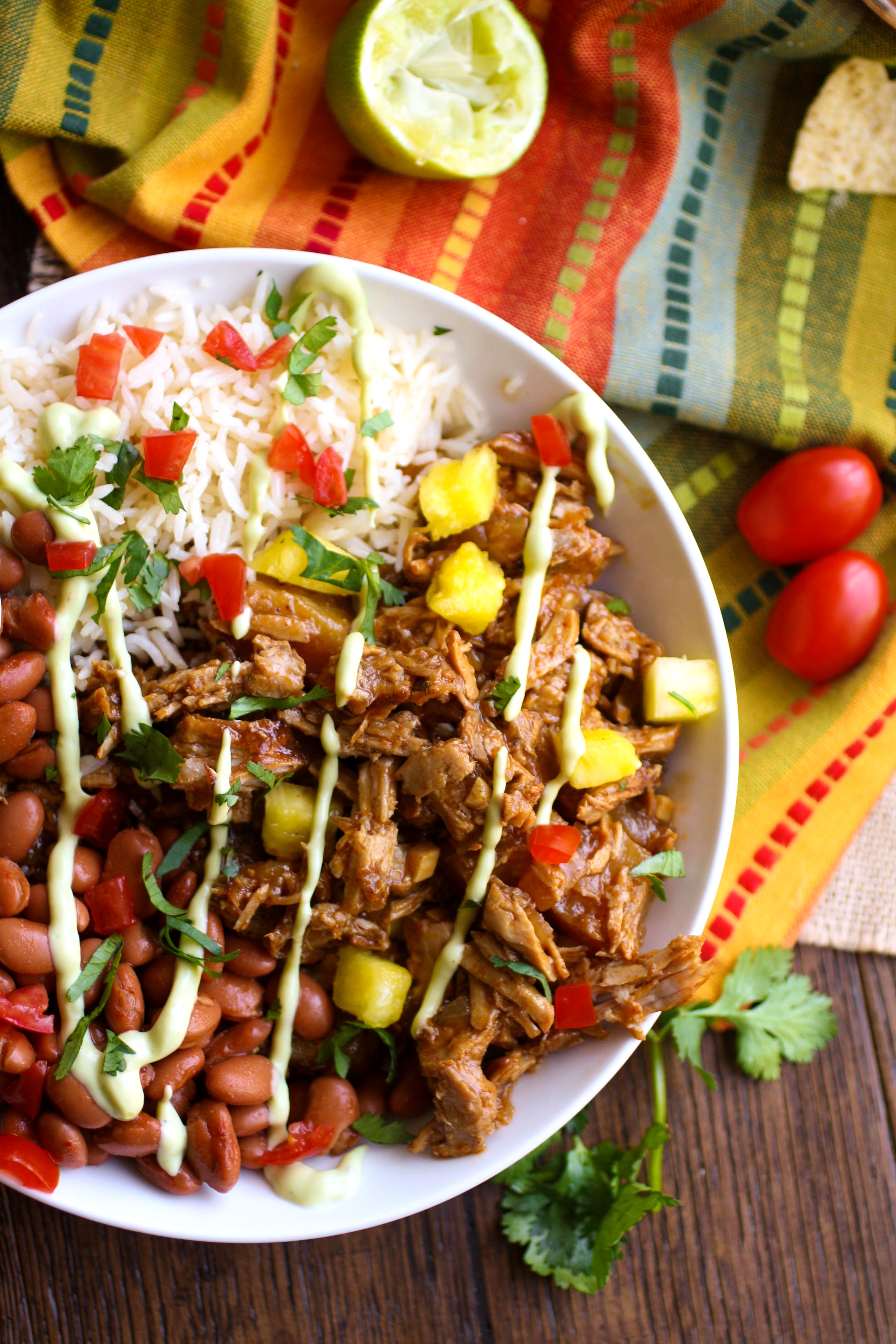 Pork al Pastor Bowls make a wonderful meal any night of the week