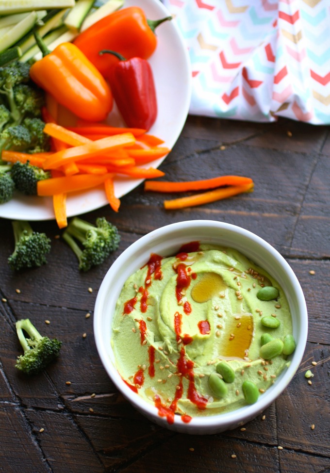 Spiced Edamame Hummus is perfect for party time, or dinnertime!
