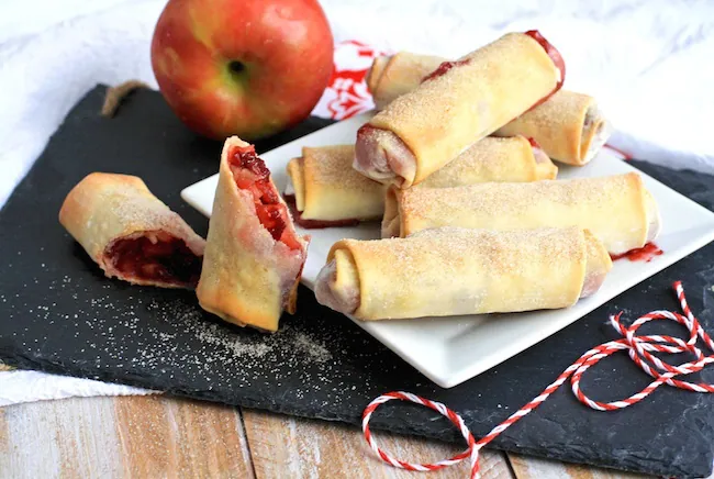 Cranberry-apple Pie Spring Rolls include juicy fruit