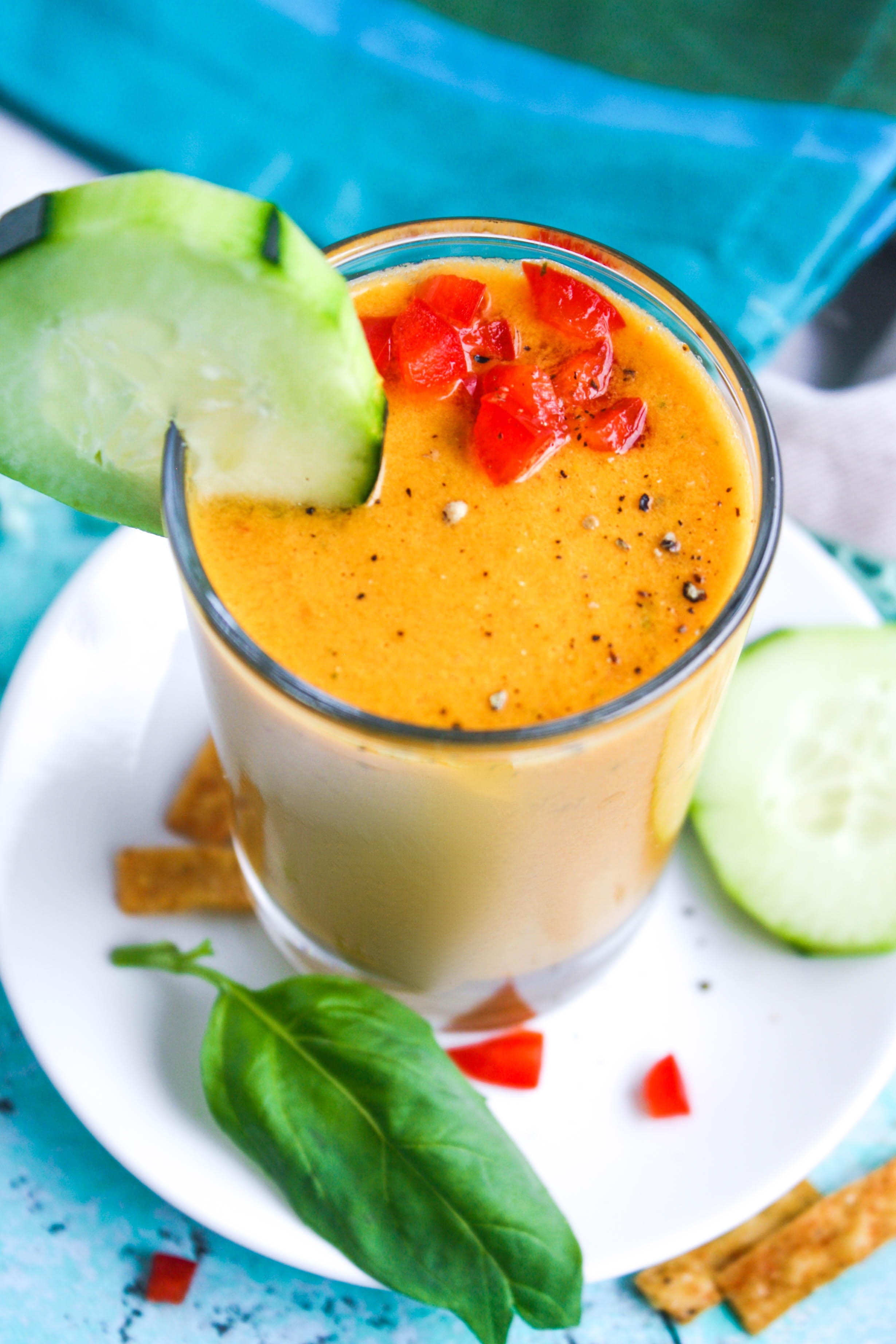 Yellow Heirloom Tomato Gazpacho is a seasonal treat and makes a great appetizer. Yellow Heirloom Tomato Gazpacho is so fresh and colorful!