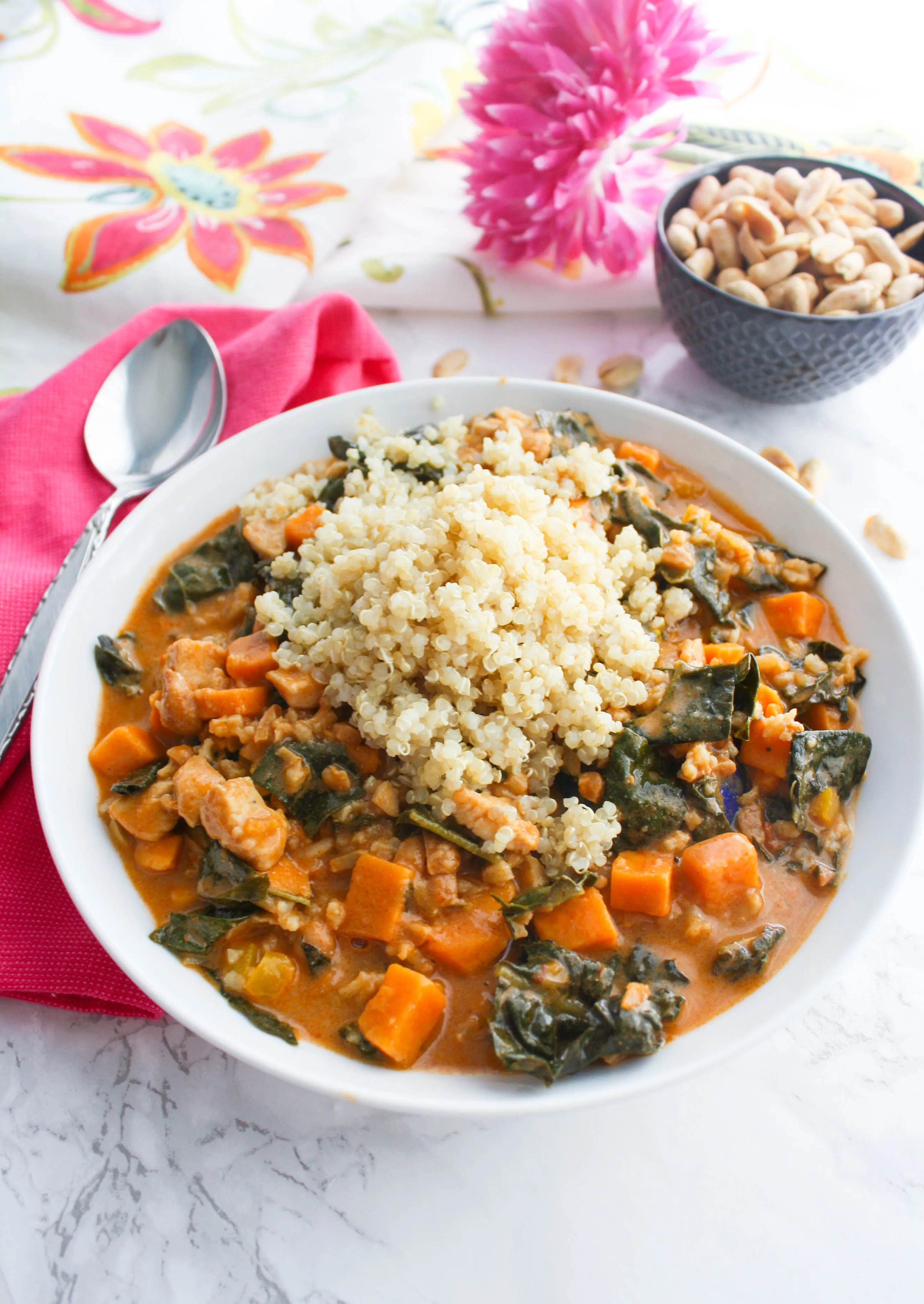 West African Peanut Stew is a delightful dish. You'll love the seasonings and colors of West African Peanut Stew.