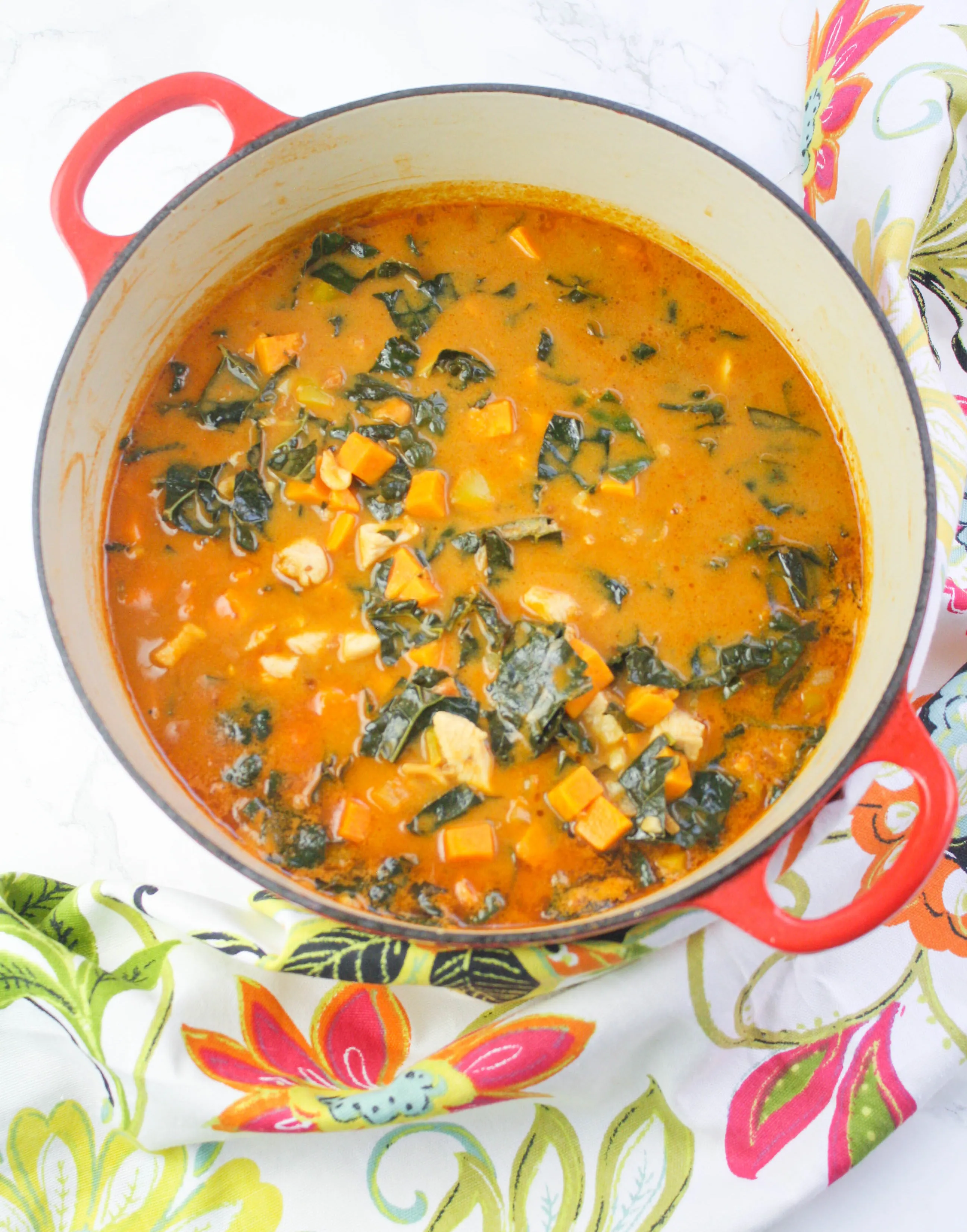 West African Peanut Stew is a delicious dish for a cold night. Grab your big pot to make a batch of West African Peanut Stew.