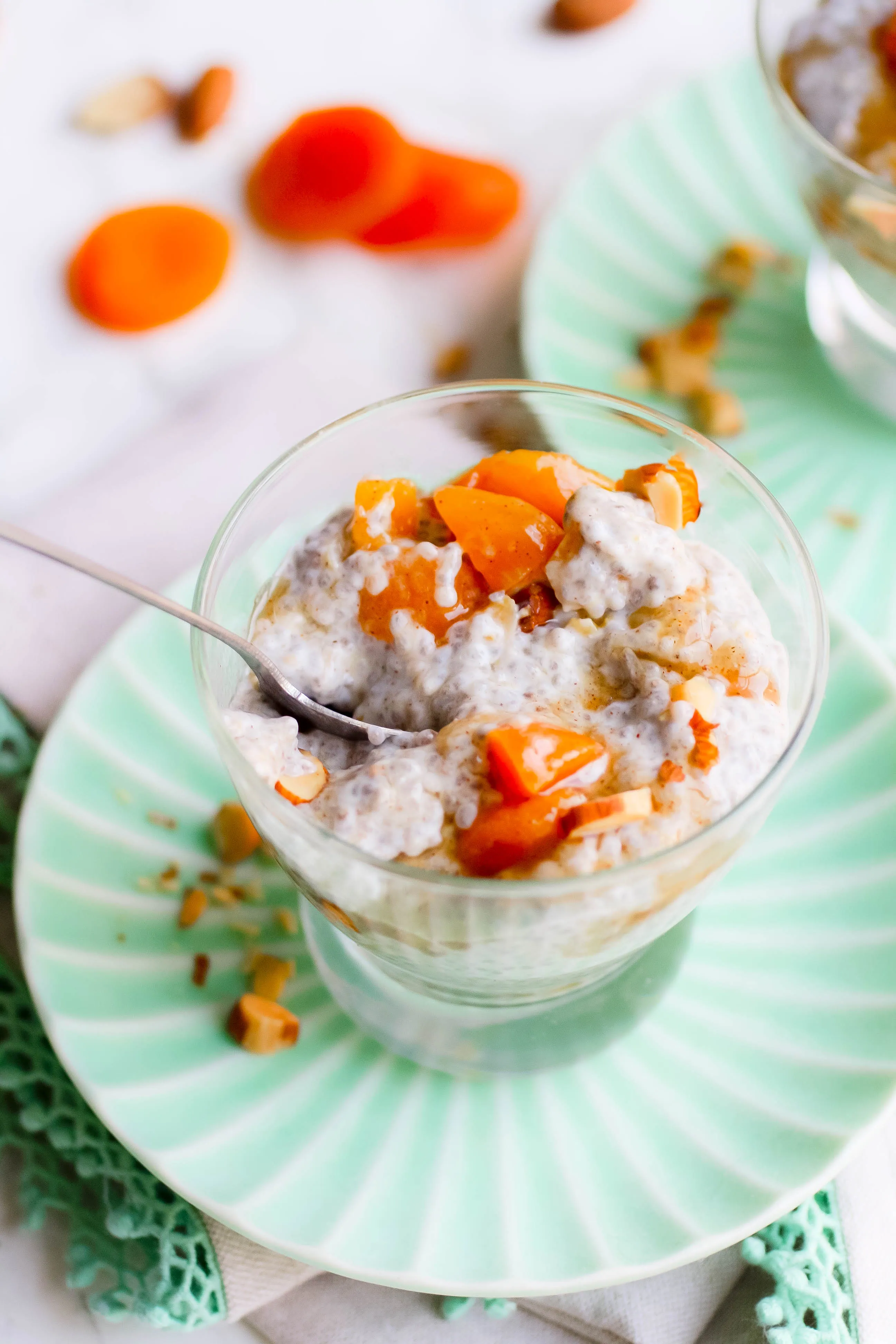 Almond-Apricot Breakfast Chia Pudding is a lovely dish to dig into! Wake up to Almond-Apricot Breakfast Chia Pudding!