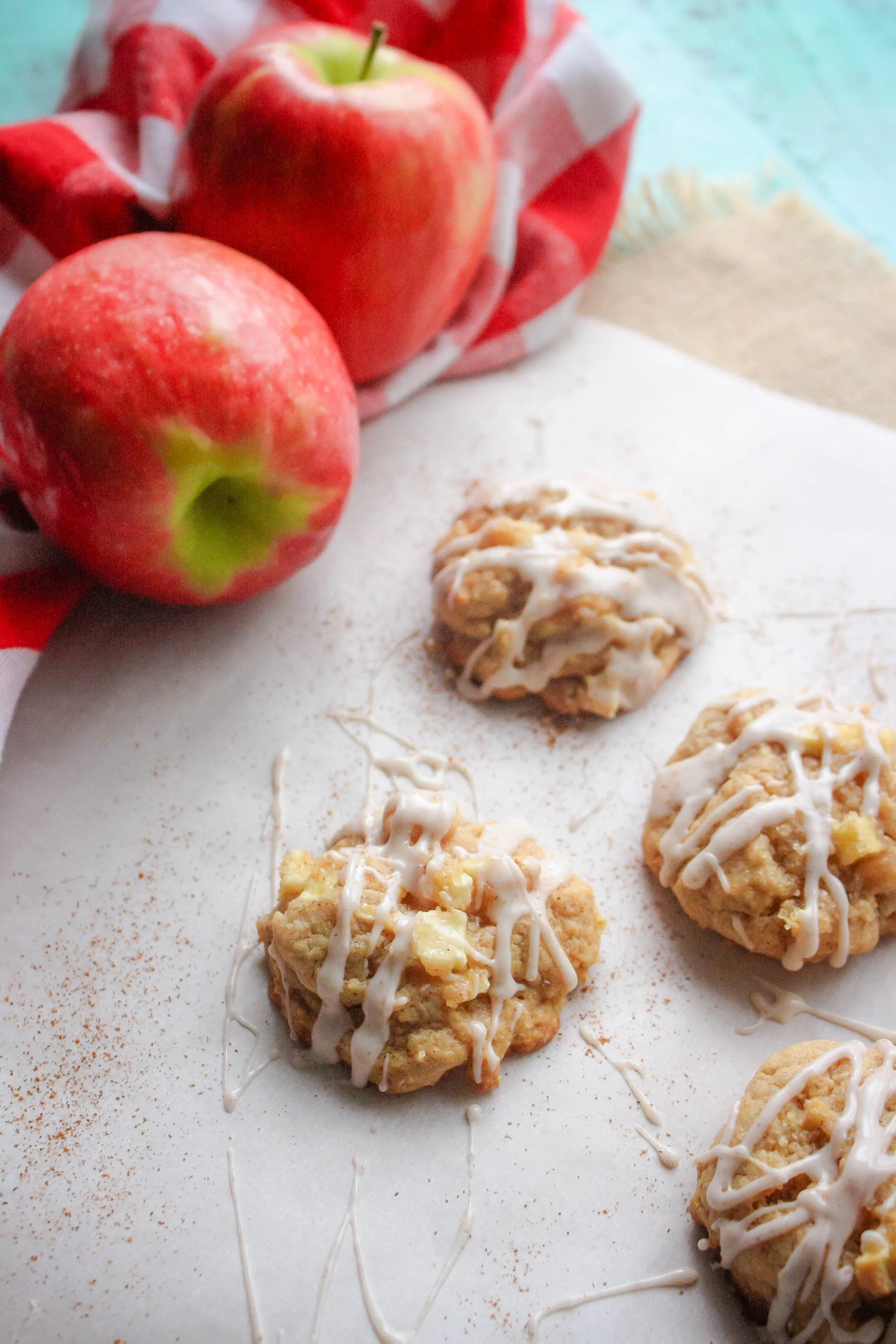 Apple Pie Cookies with Cinnamon Glaze are such flavorful cookies. Apple Pie Cookies with Cinnamon Glaze include simple ingredients for big flavor.