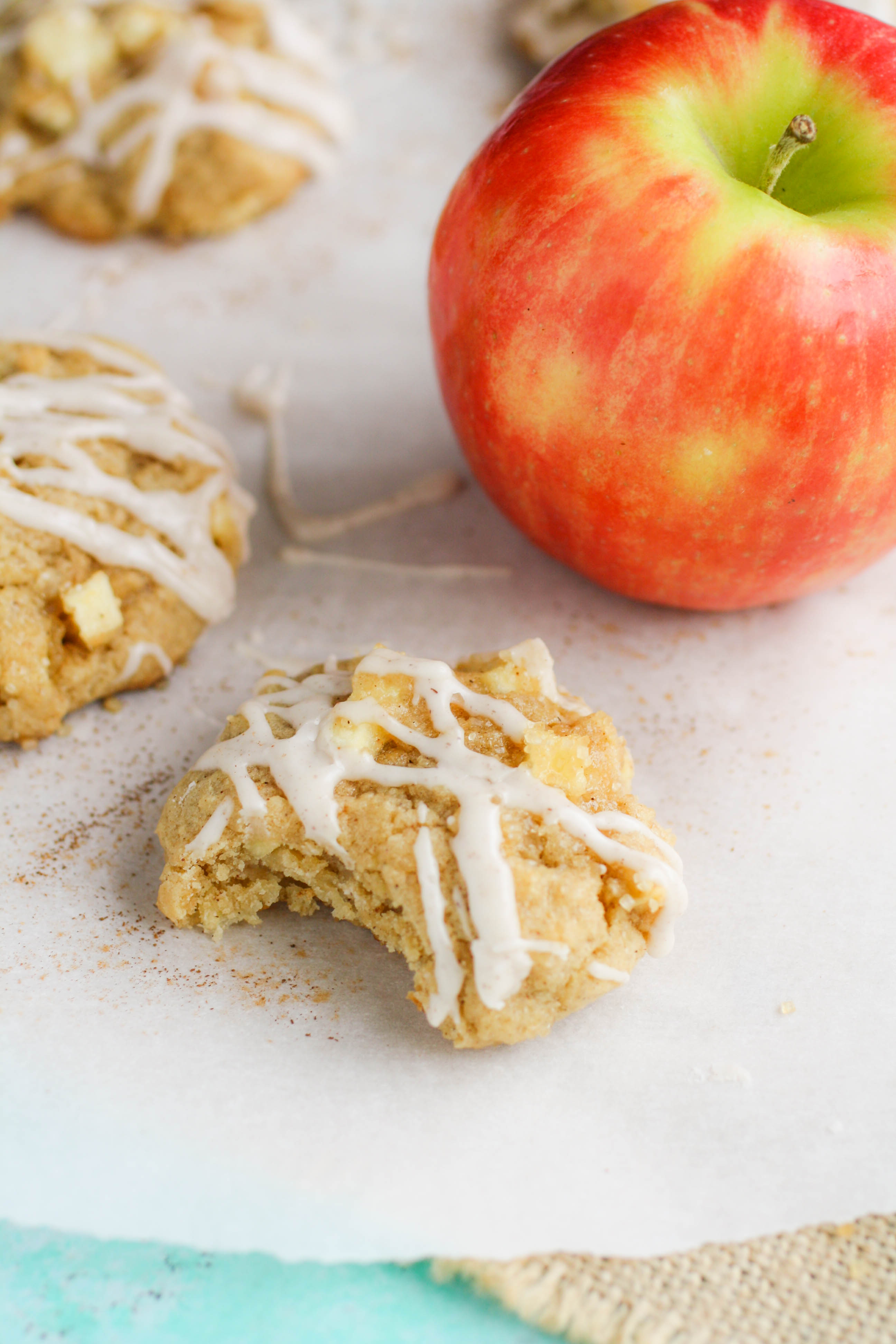 Apple Pie Cookies with Cinnamon Glaze will be your new favorite cookie! Apple Pie Cookies with Cinnamon Glaze make a fun and festive dessert!