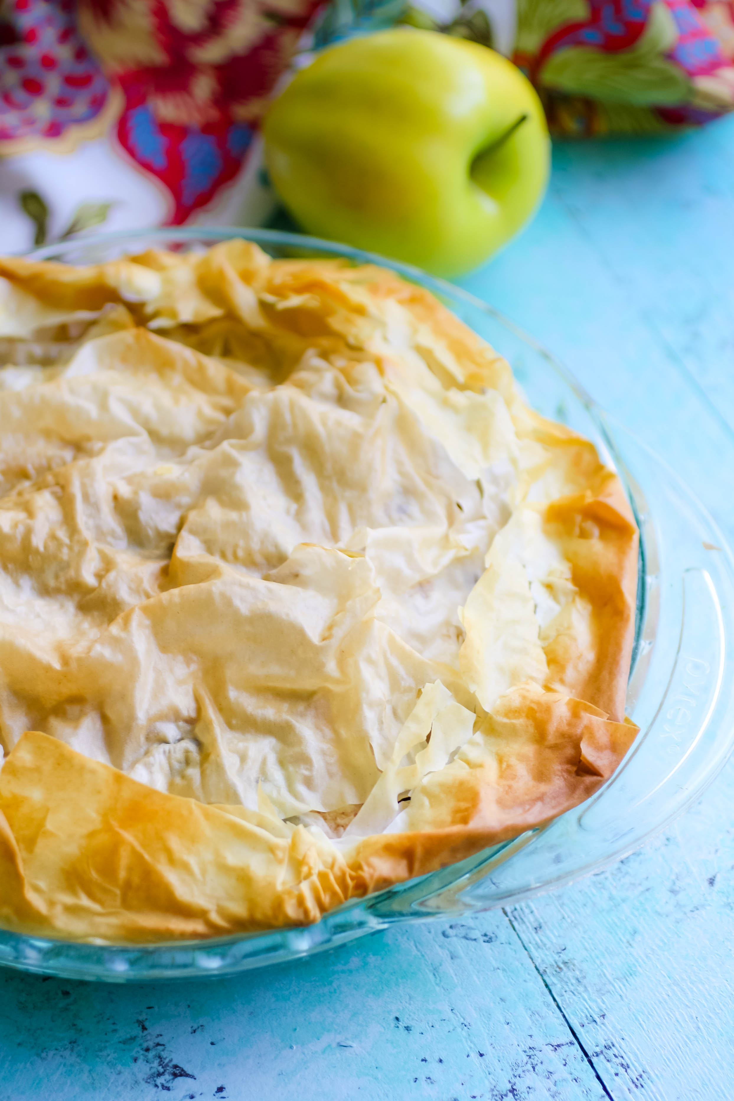 Apple-Cranberry Tart in Phyllo is flaky and flavorful as dessert! Apple-Cranberry Tart in Phyllo makes a wonderful dessert!