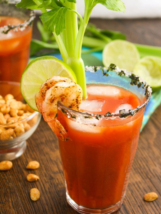 Asian Bloody Mary Cocktails are a fun way to kick off the weekend! You'll love the flavors combined in this cocktail!