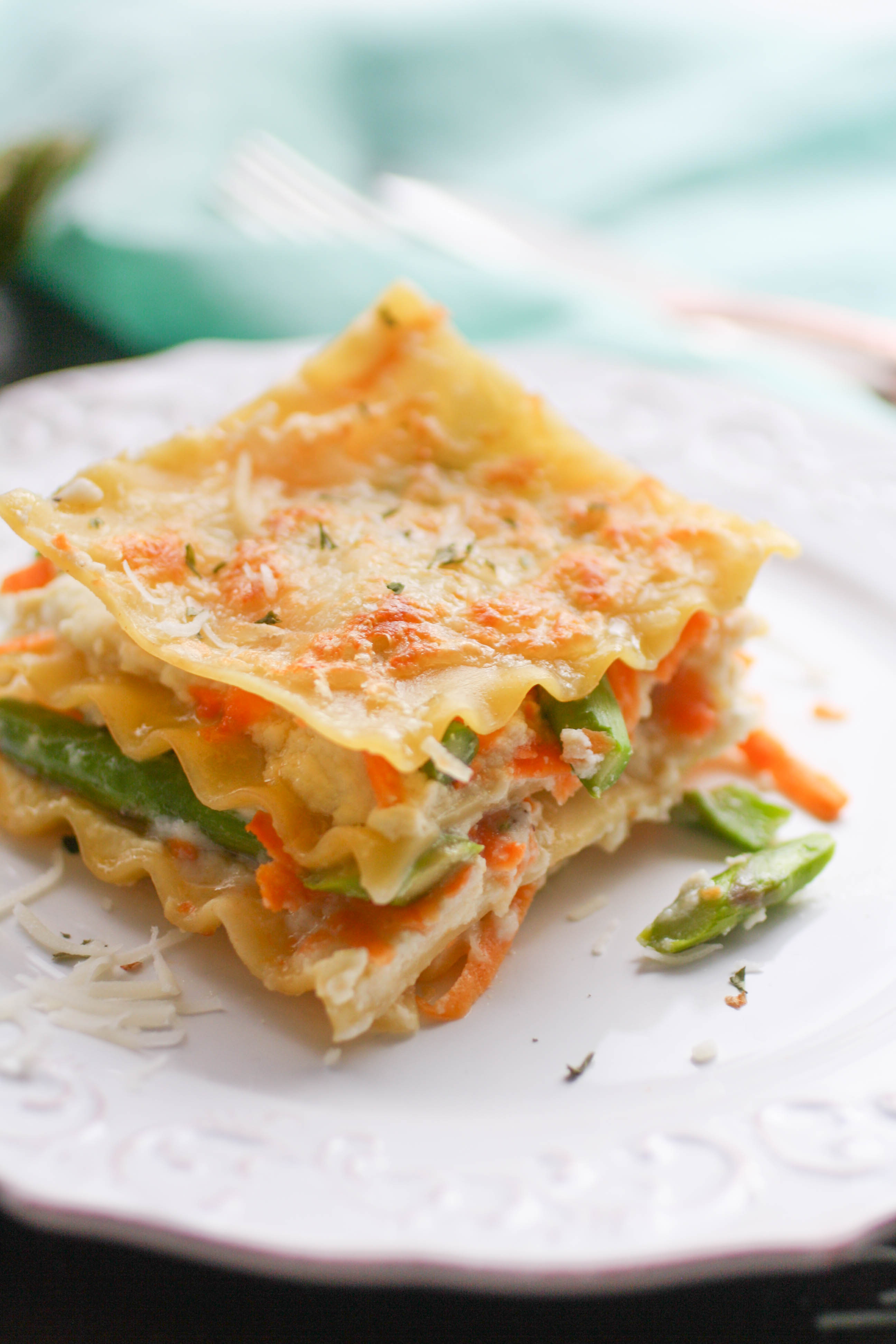 Asparagus and Sweet Potato Lasagna is a colorful and creamy dish you'll love for any meal! Asparagus and Sweet Potato Lasagna is perfect for your next dinner!