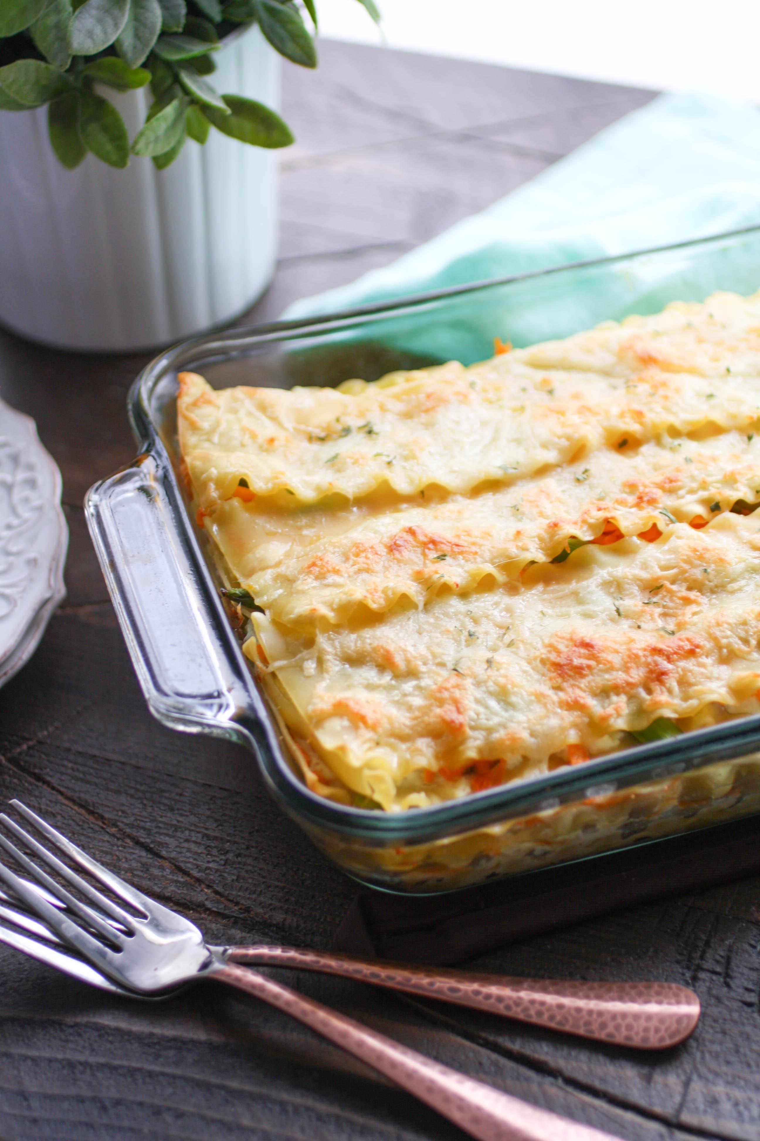 Asparagus and Sweet Potato Lasagna is a dish you should make soon. You'll love how creamy and flavorful this Asparagus and Sweet Potato Lasagna is!