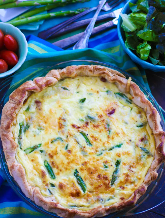 This Asparagus and Pancetta Quiche includes a flakey crust and great ingredients for a wonderful dish.