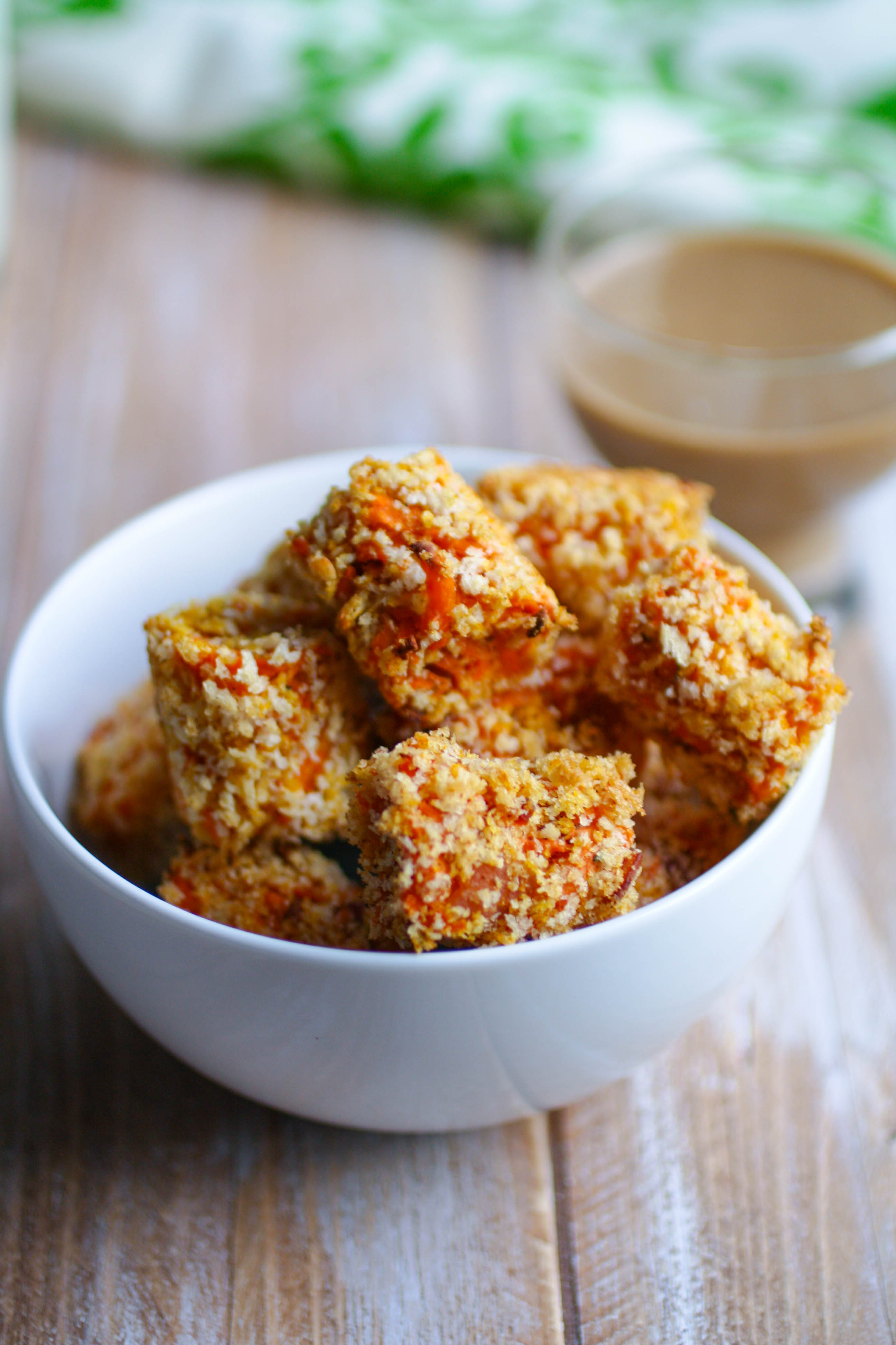 Bacon-Sweet Potato Tots with Maple Mustard Dip make a fun side dish or appetizer. What a great side dish to serve for Thanksgiving!