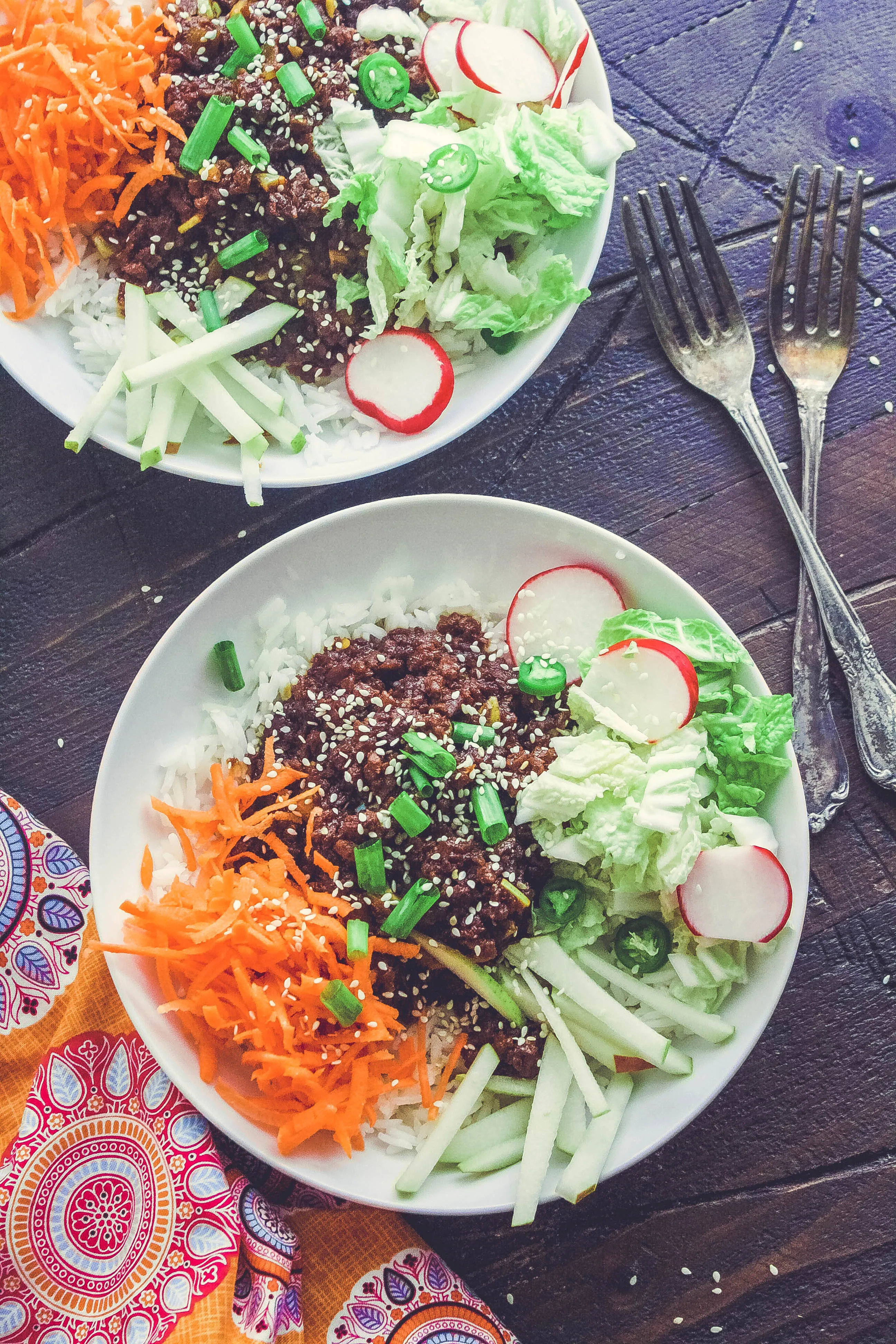 Korean Beefless Bulgogi Bowls are so tasty as a main dish. Korean Beefless Bulgogi Bowls make an amazing vegetarian main dish.