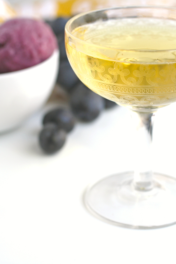 Toast to Black Grape & Sparkling Wine Sorbet. It's a sweet treat that is super easy to make!