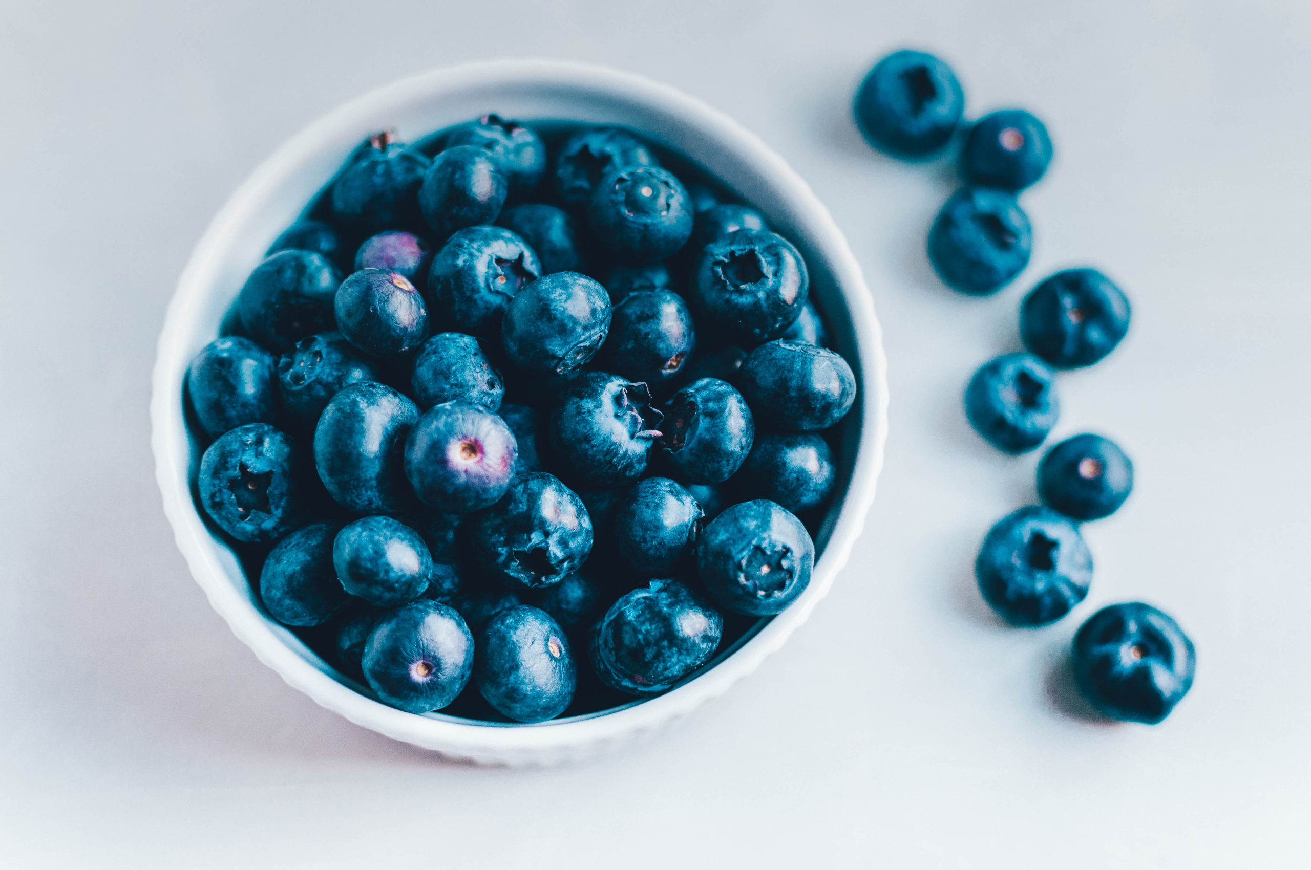 A bowl of blueberries is a treat for the season.