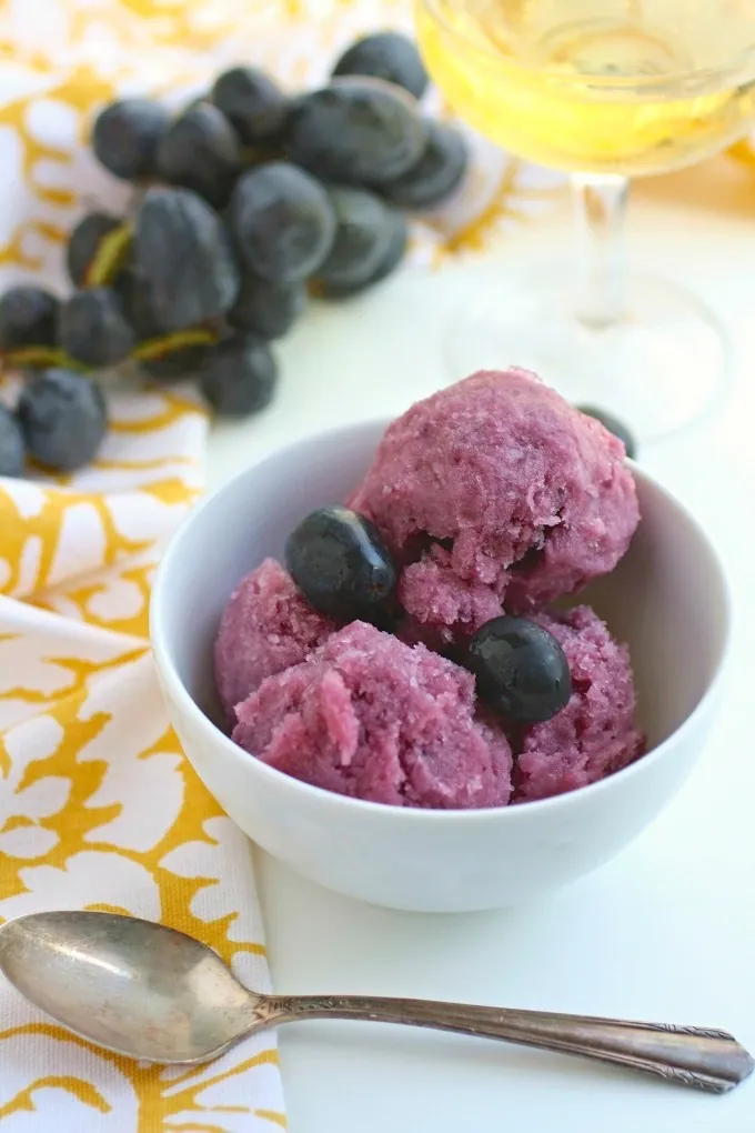 For a frozen delight, try this recipe for Black Grape & Sparkling Wine Sorbet -- so easy to make and perfect for the weekend!