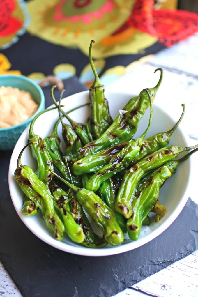 Shishito Peppers with Smoky Paprika Aioli make a fantastic appetizer!