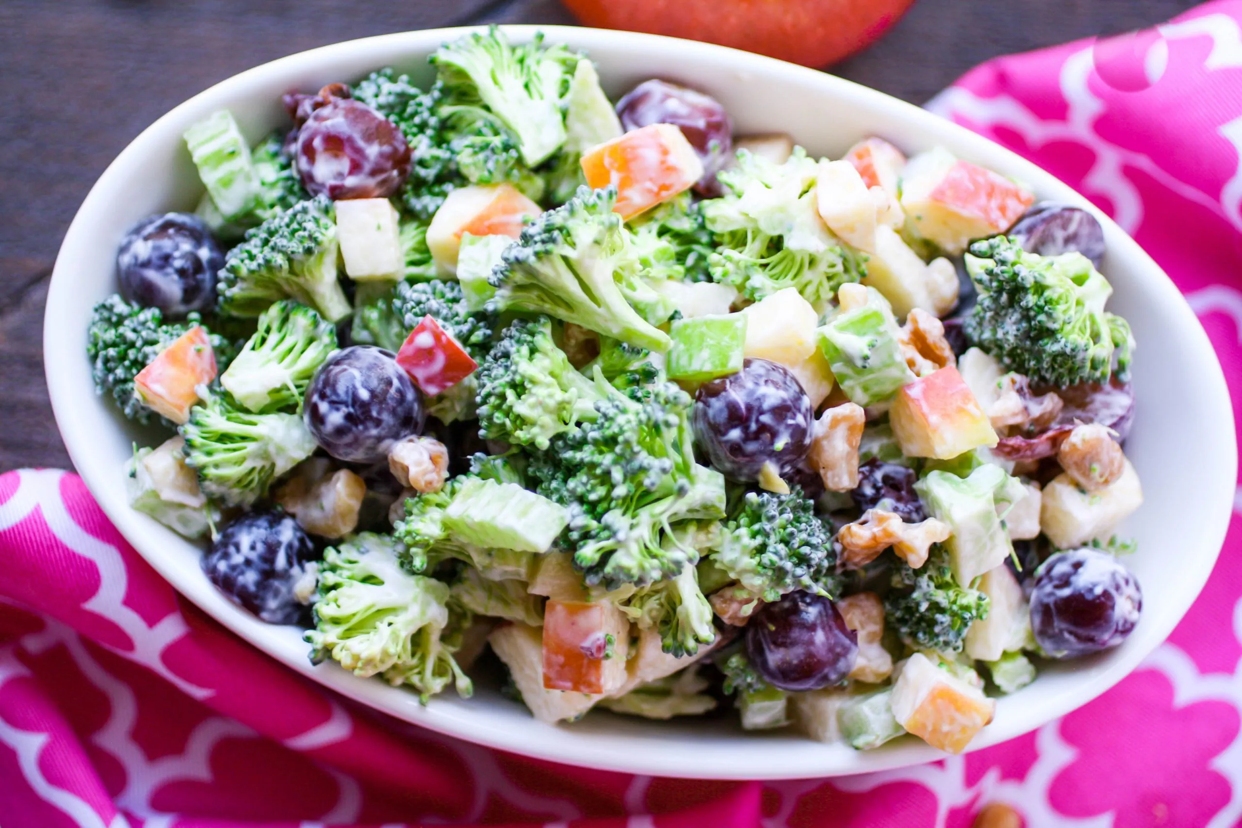 Check out all the goodies in this Broccoli Waldorf Salad!