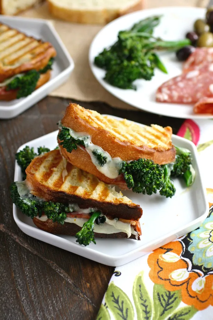 You'll love these hearty, tasty sandwiches! Try these Broccolini, Salami and Provolone Panini