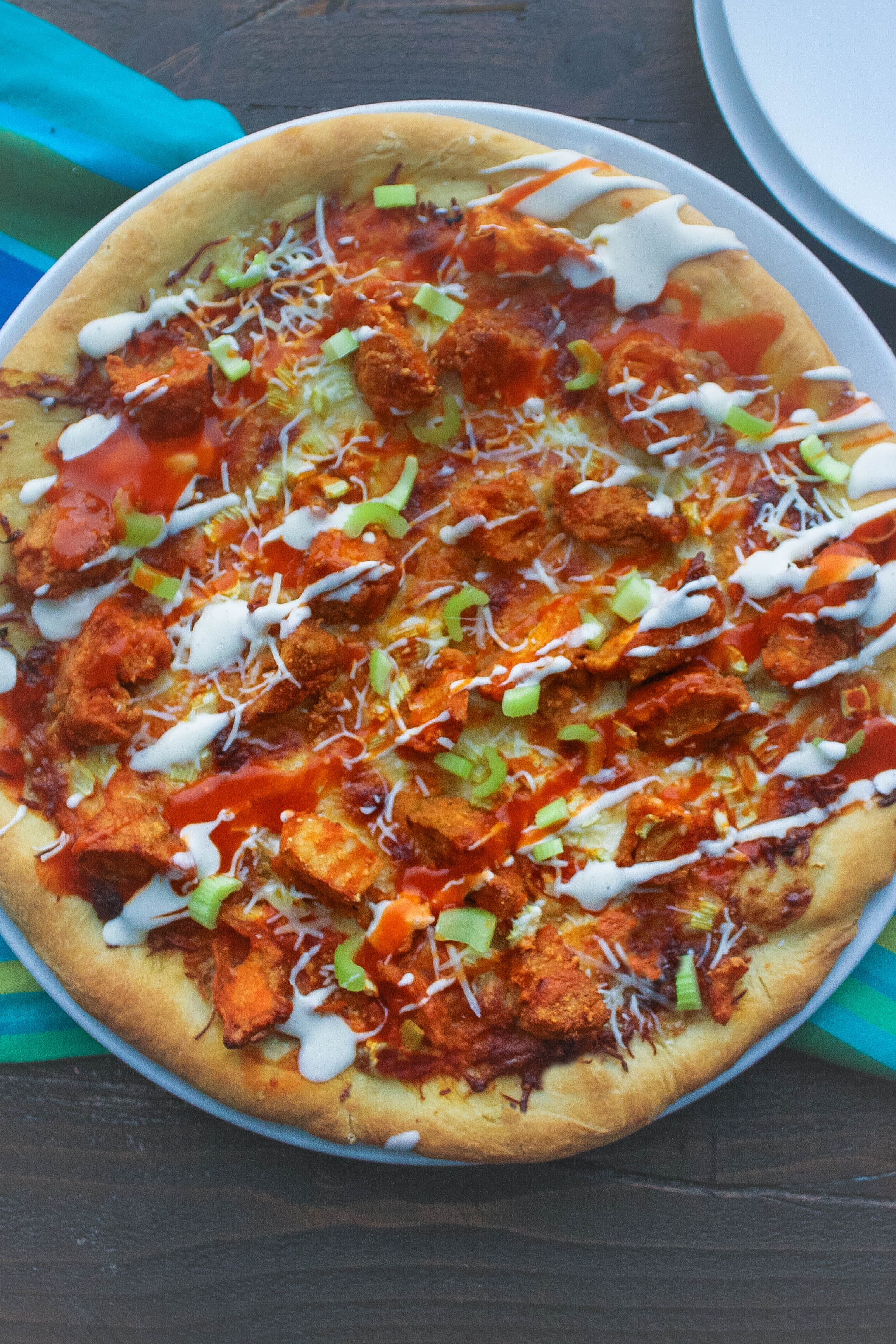 Buffalo Chicken Pizza is what you want to serve any night of the week! You can enjoy Buffalo Chicken Pizza anytime!
