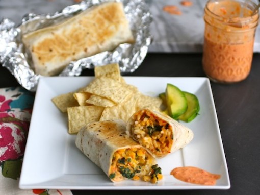 Lentil & Kale Burritos