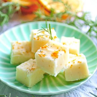 Buttermilk Fudge with Orange & Rosemary is a fun treat for the holidays! This buttermilk fudge is tasty and makes a great gift.