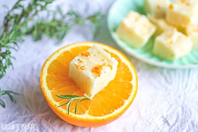 Buttermilk Fudge with Orange & Rosemary needs to be on your holiday goodies list! You'll love this fudge for giving and enjoying!