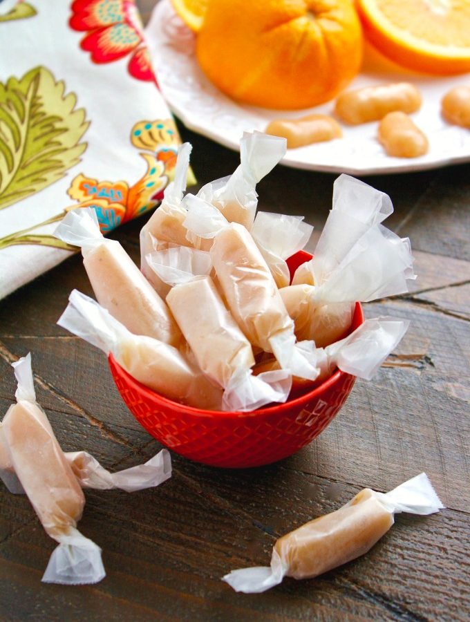 Homemade Cardamom-Orange Caramels are a fun holiday treat that also makes a great gift.