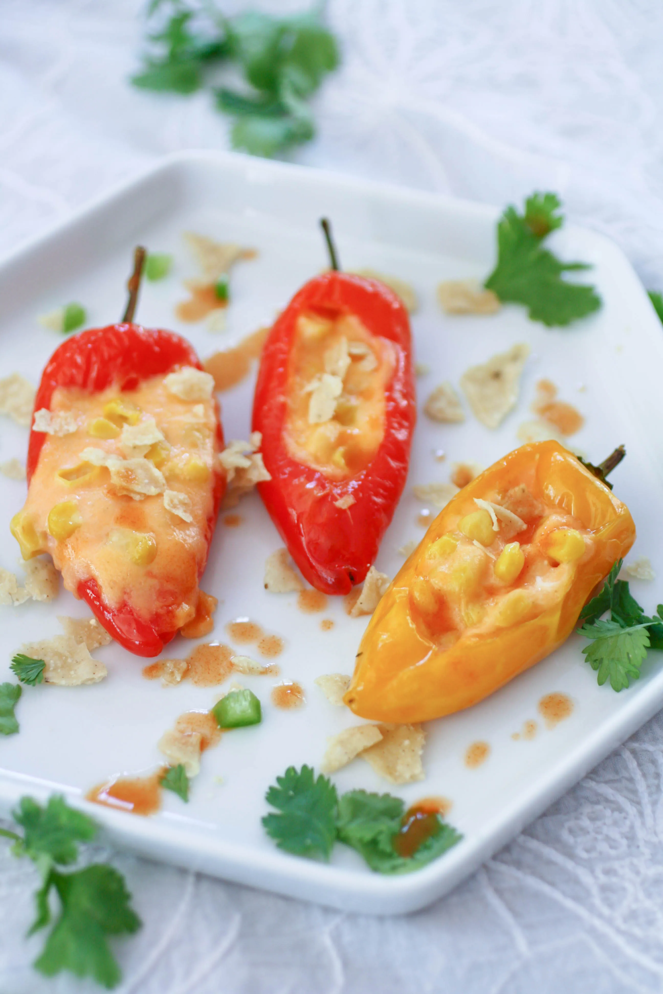 Cheesy Jalapeño & Corn Stuffed Sweet Pepper Poppers are a great appetizer any time of year! Cheesy Jalapeño & Corn Stuffed Sweet Pepper Poppers are super tasty!