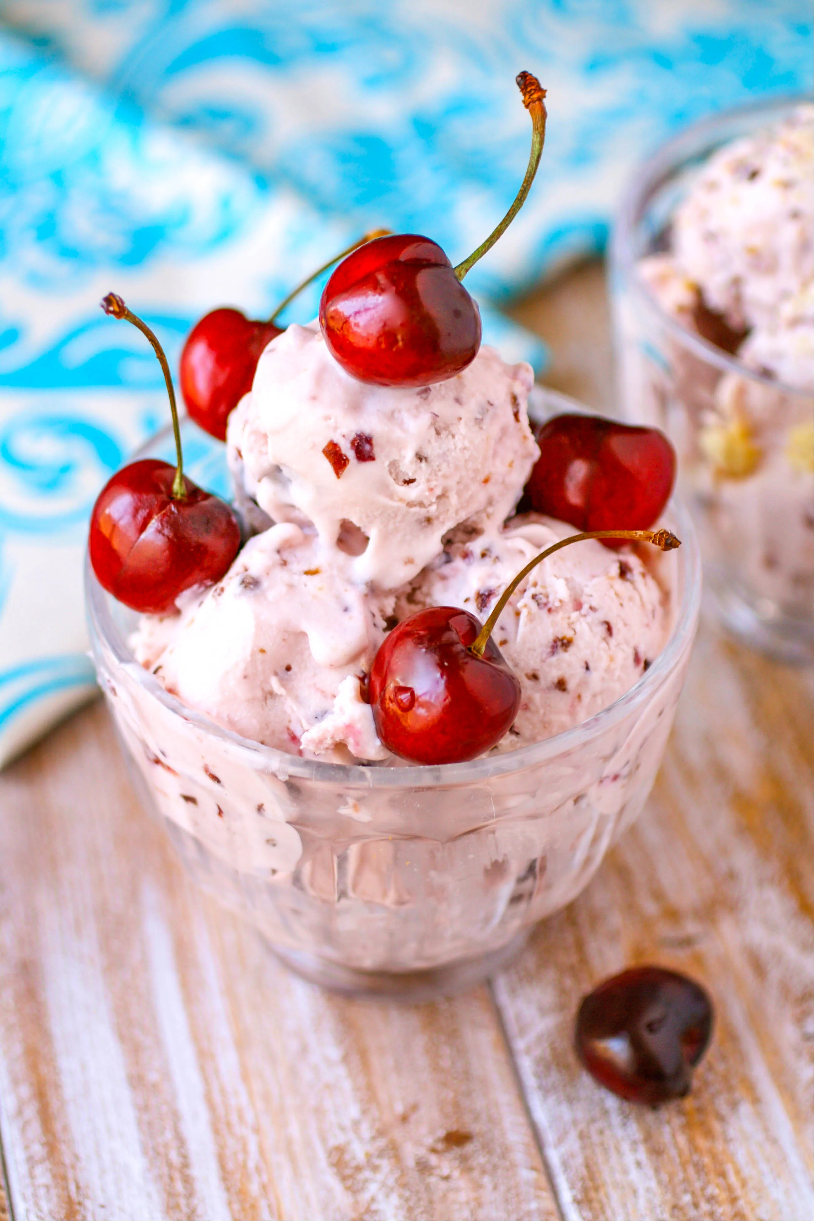 Cherry-Almond Ricotta Ice Cream is a treat during the warm weather. Cherry-Almond Ricotta Ice Cream is a tasty frozen treat!