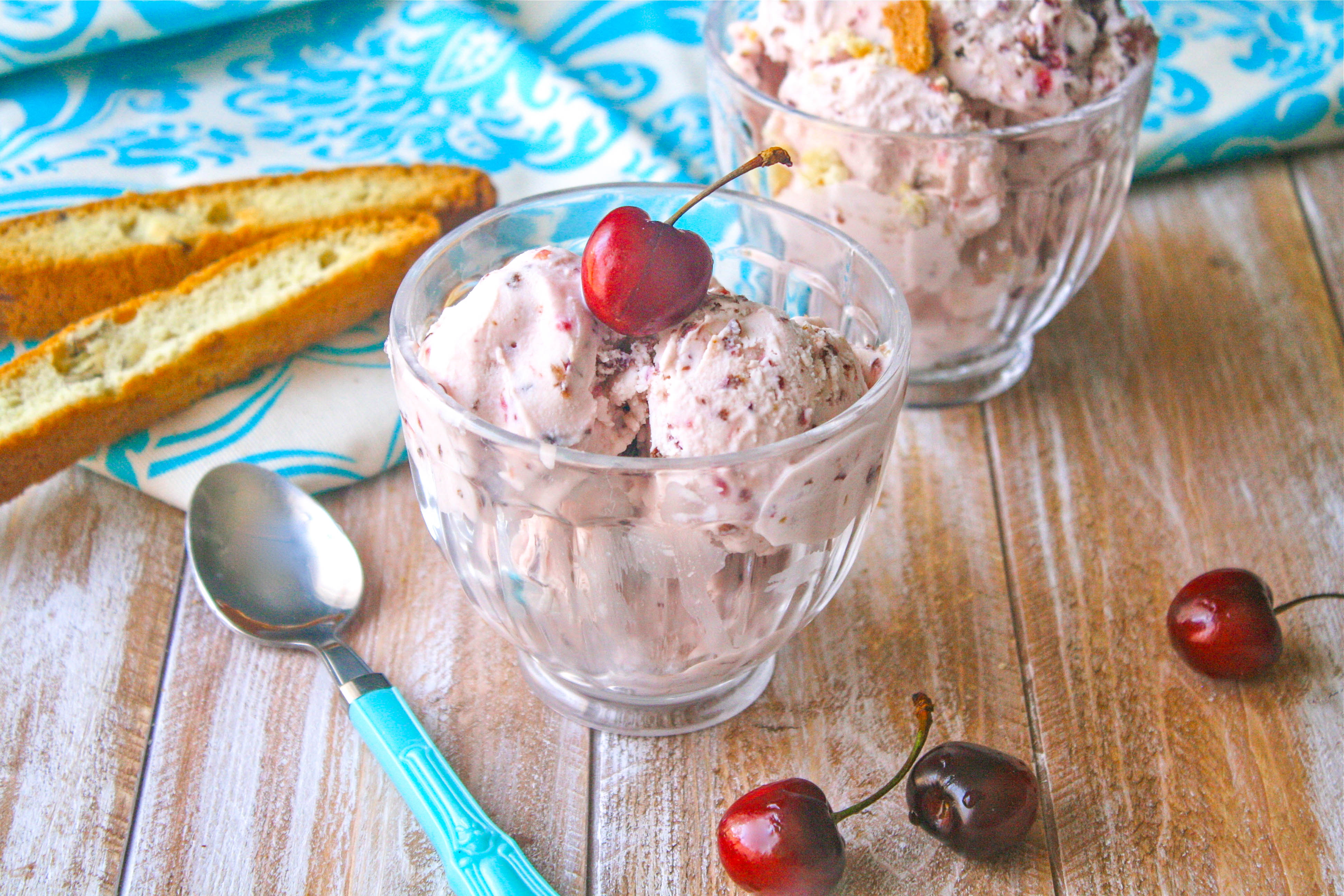 Cherry-Almond Ricotta Ice Cream is a dessert to flip for. Cherry-Almond Ricotta Ice Cream is a wonderful summer dessert.