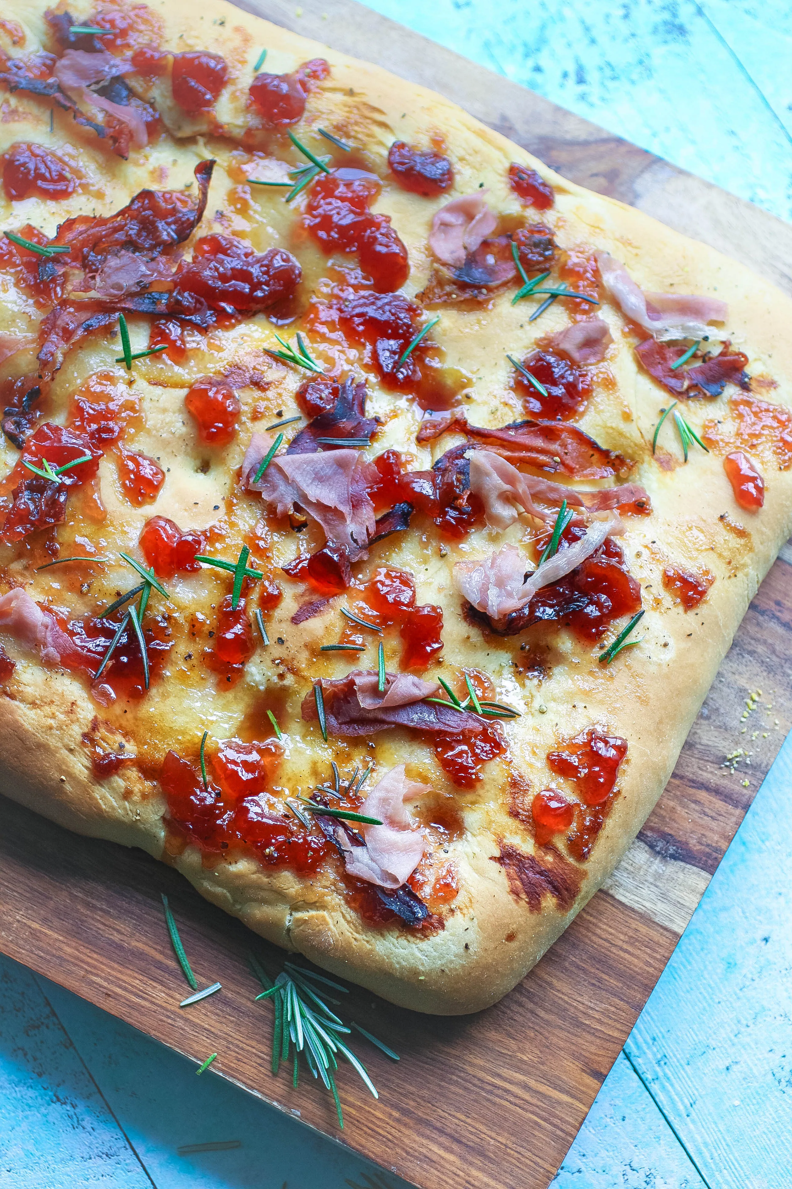 Cherry-Prosciutto Focaccia is a lovely bread that's as filling as pizza. Cherry-Prosciutto Focaccia is so flavorful and easy to make, too.