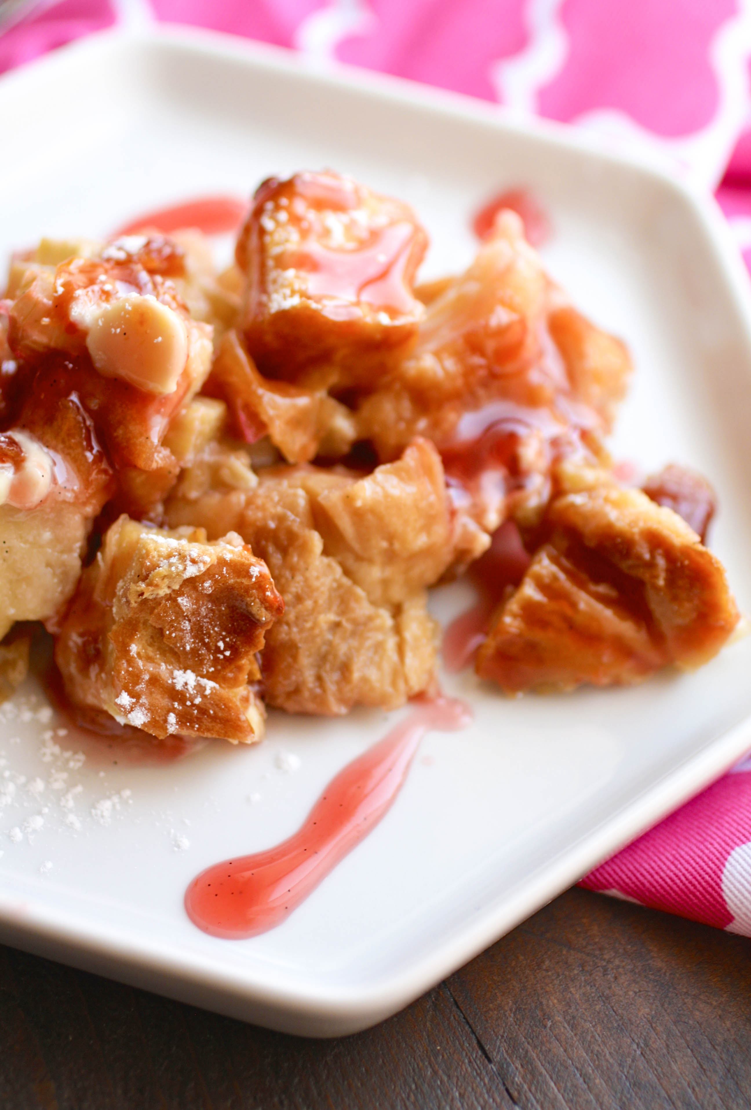 Cherry-Rhubarb White Chocolate Bread Pudding is a classic dessert with a twist. You'll love this Cherry-Rhubarb White Chocolate Bread Pudding dessert. 