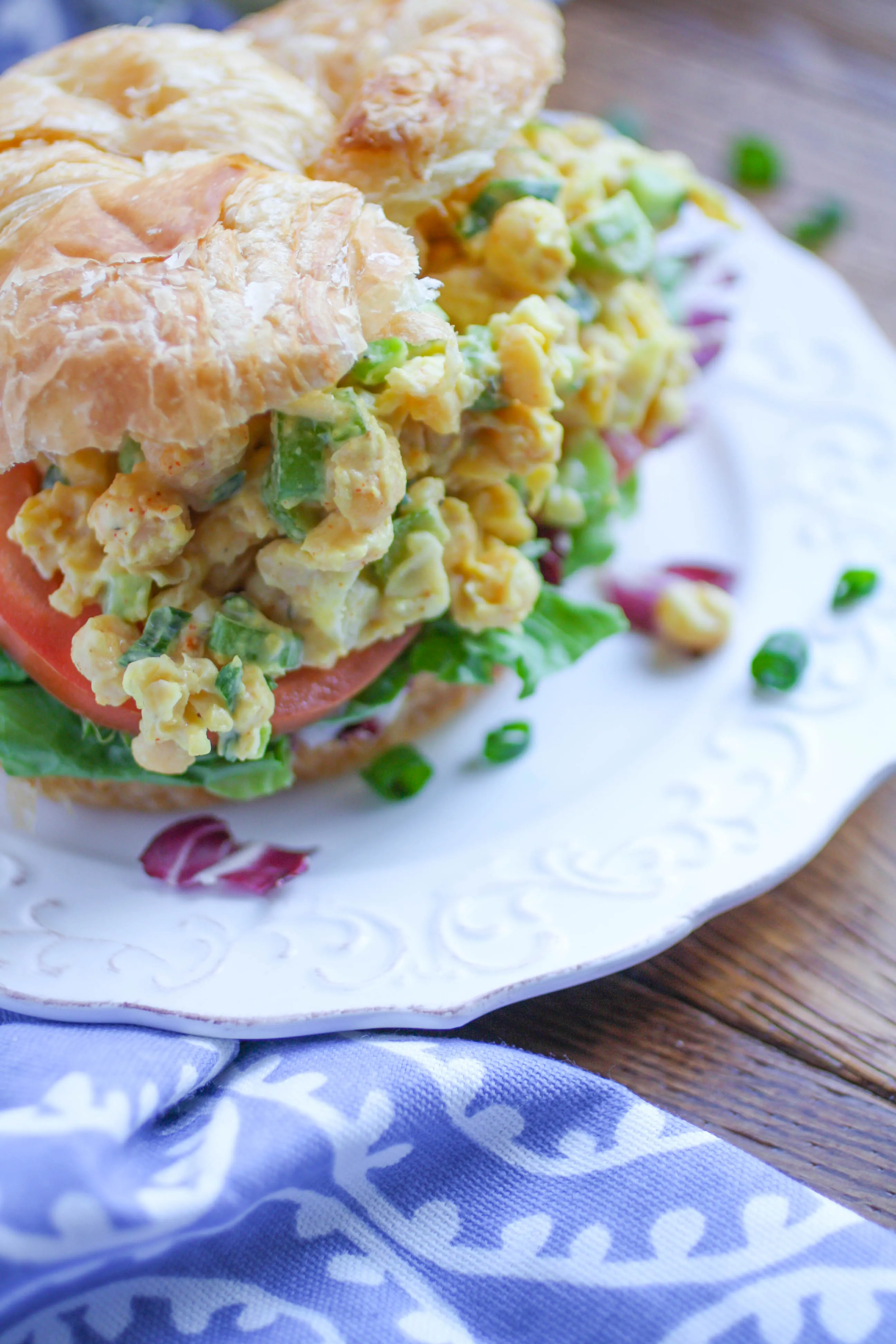 Chickpea Salad Sandwiches are great for lunch, for for a special event like a baby shower! You'll love these flavorful, filling vegetarian sandwiches.