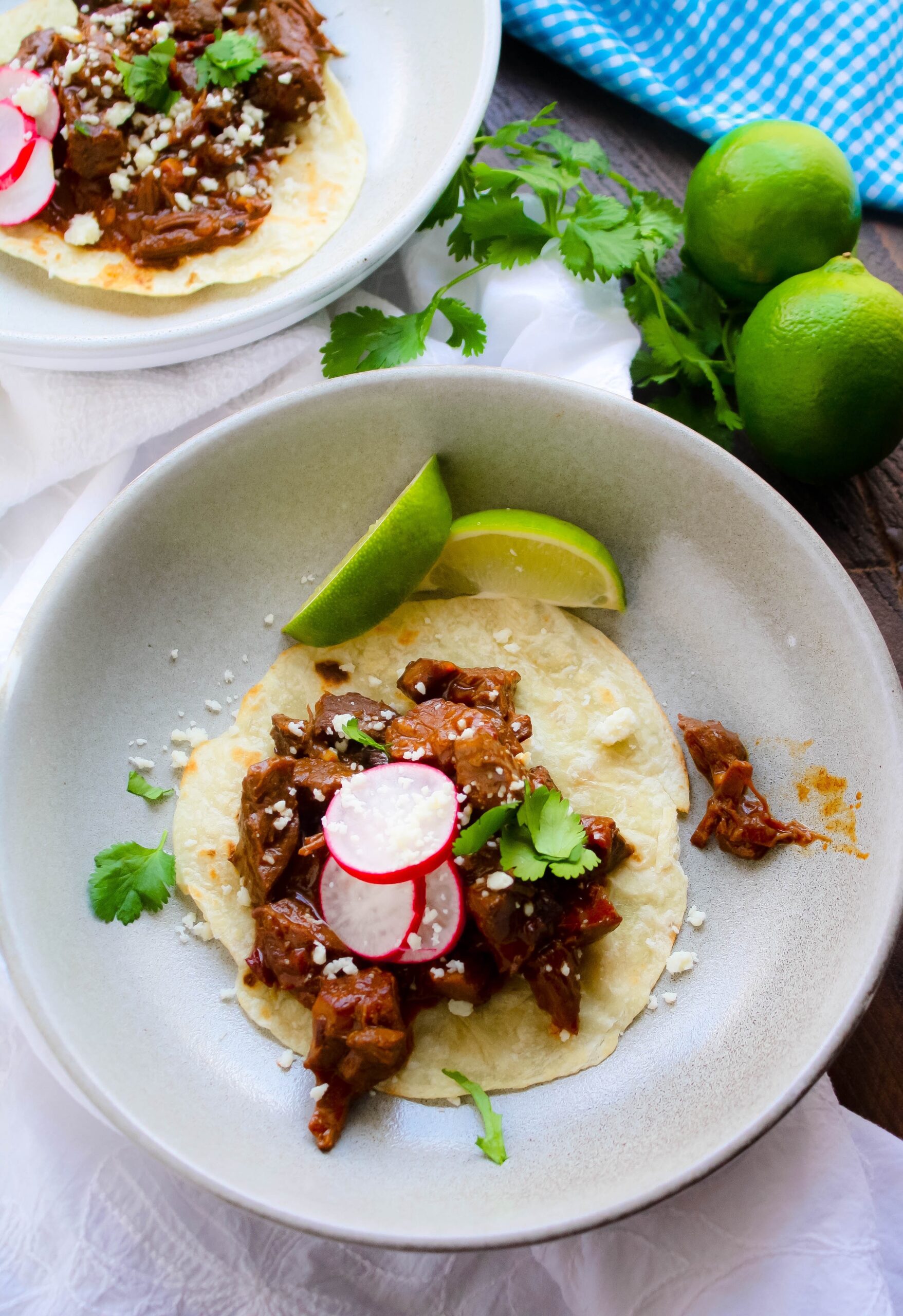 Chile Colorado Tacos make an amazing meal! Serve up Chile Colorado Tacos any nigh of the week!