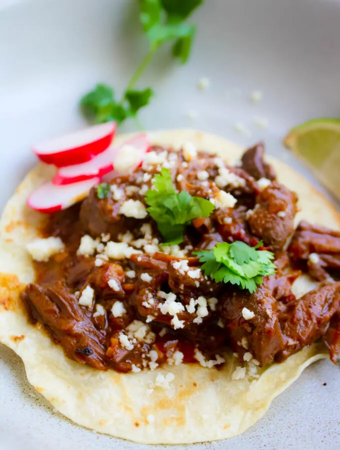 Chile Colorado Tacos are filling, flavorful, and they make a fabulous meal!