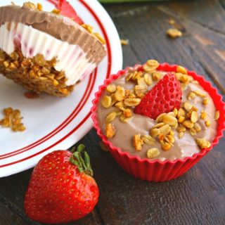 You'll love these frosty Chocolate, Vanilla & Strawberry Frozen Yogurt Cups -- perfect as an after-school snack, or even breakfast!