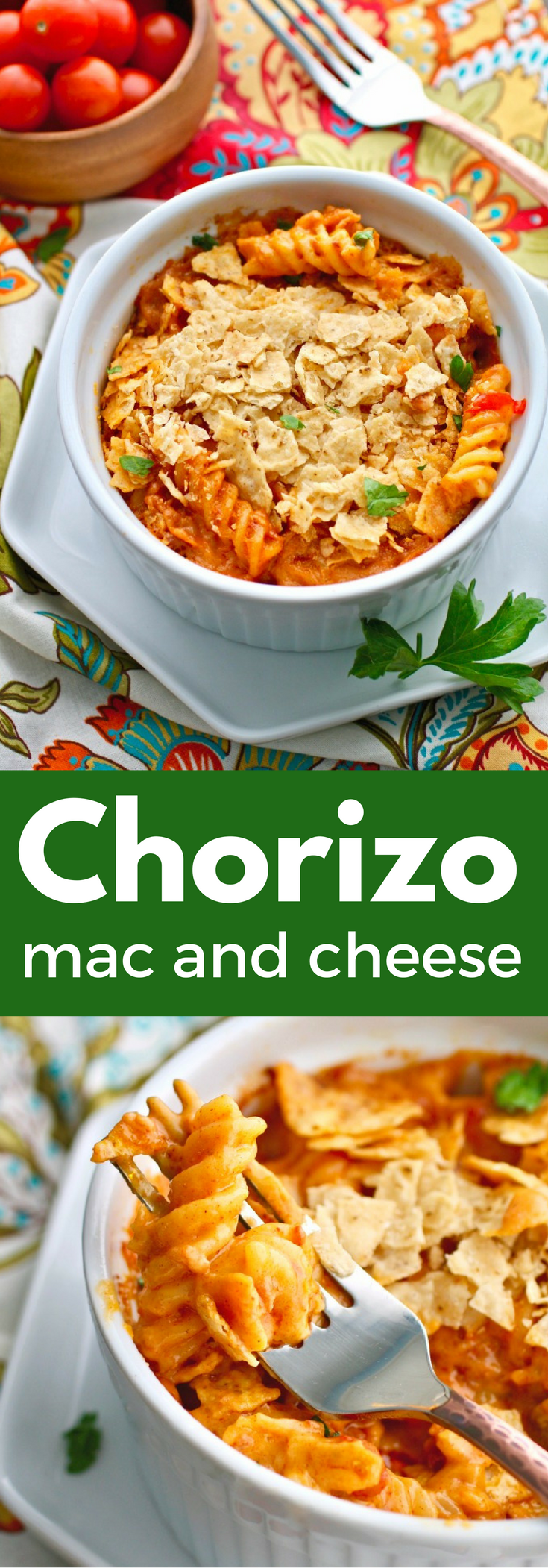 Chorizo Mac and Cheese is just the right amount of zesty to add a nice touch to a classic!