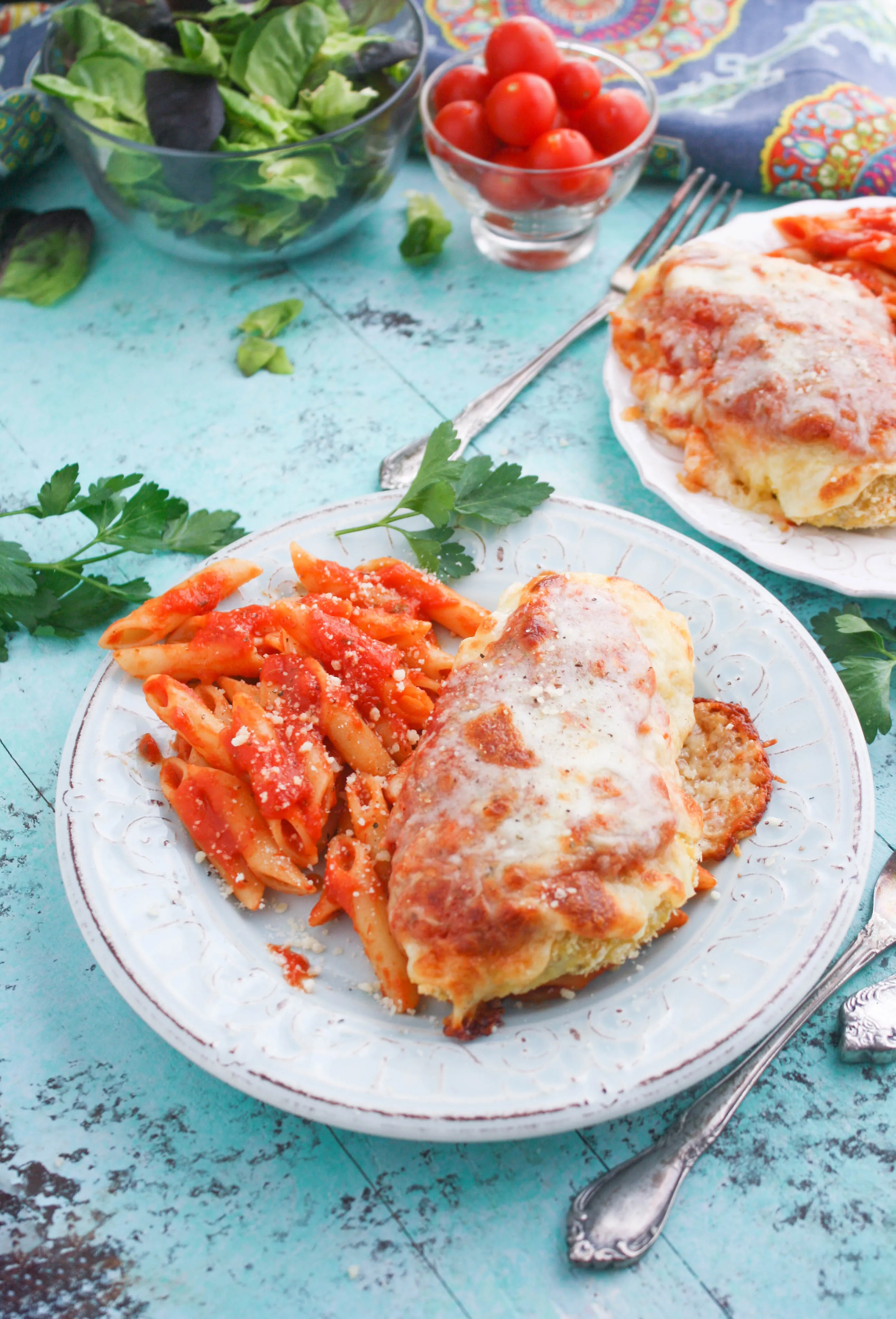 Classic Baked Chicken Parmesan is a great dish for any night. You'll love the goodness that is Classic Baked Chicken Parmesan!