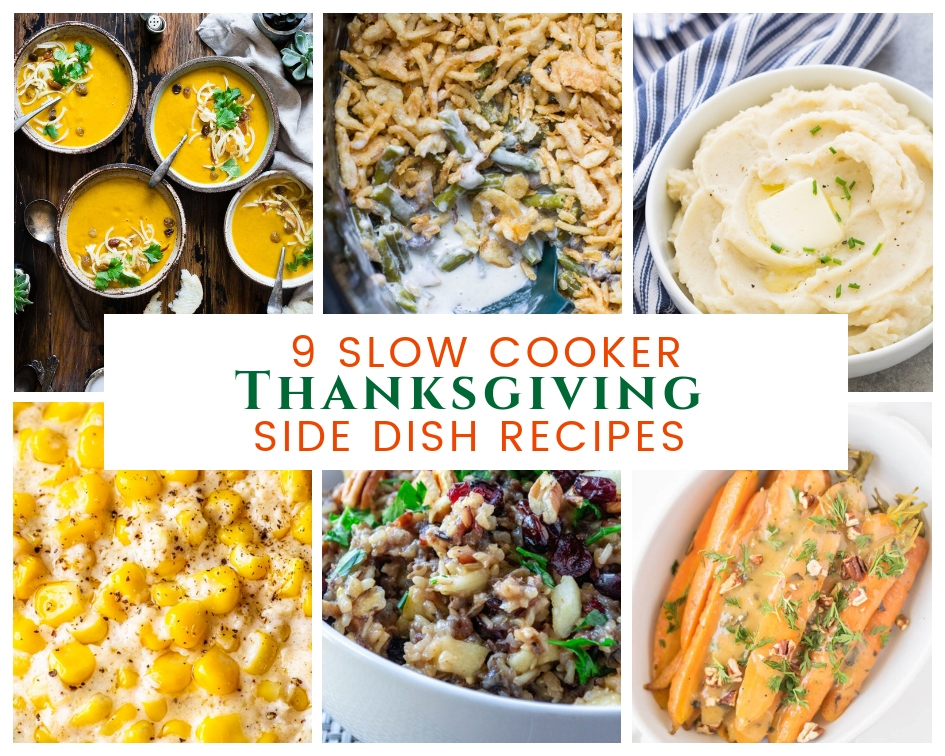 9 Slow Cooker Thanksgiving Side Dish Recipes will help with your Thanksgiving meal! 9 Slow Cooker Thanksgiving Side Dish Recipes are space-saving ideas for prepping dinner!