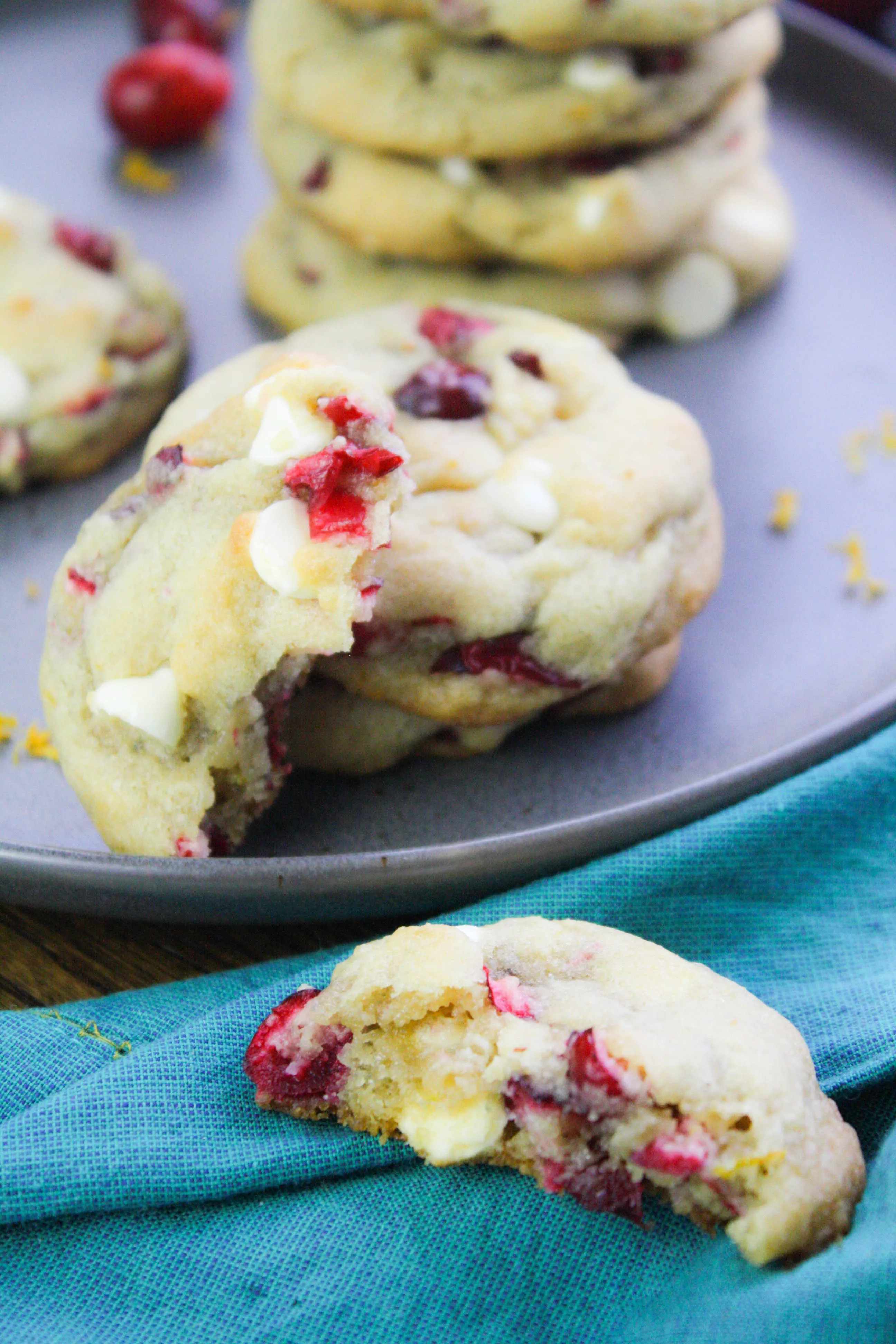 Cranberry-Orange White Chocolate Chip Cookies make a fabulous treat! Cranberry-Orange White Chocolate Chip Cookies are a delight for the holidays!